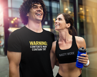 Warning Tee: Funny Graphic Unisex Heavy Cotton Statement Top