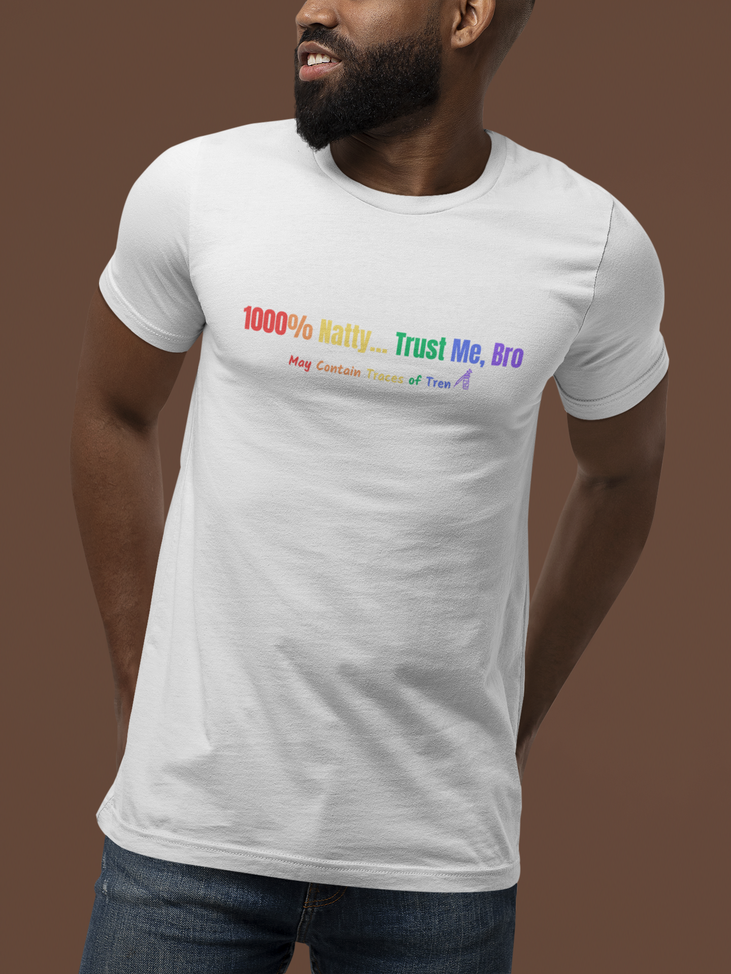 1000% Natty - Trust Me, Bro T-Shirt | Funny Gym Slogan Tee