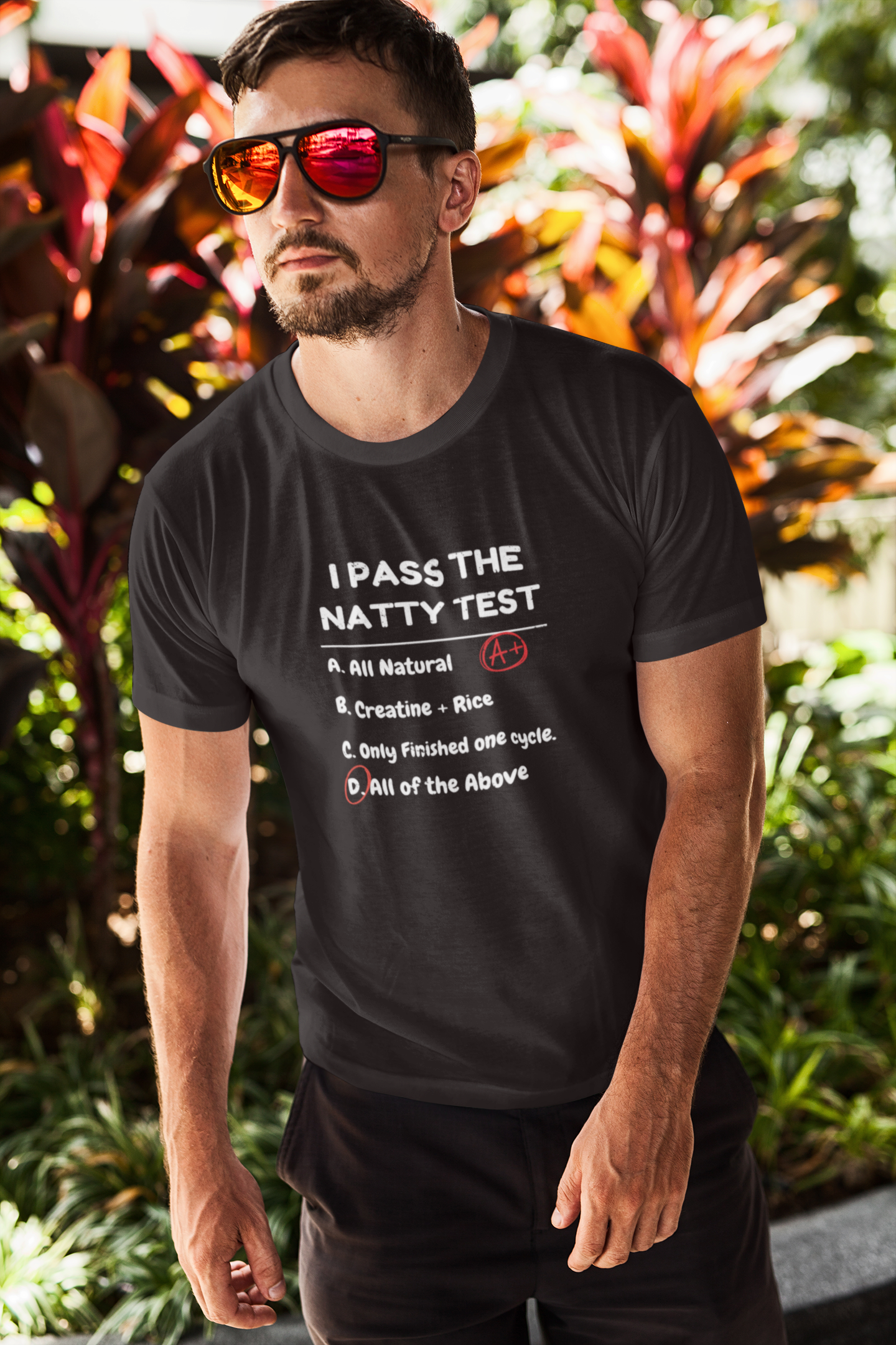 Funny "Natty Test" T-Shirt | Unisex Gym Motivation & Humor Tee