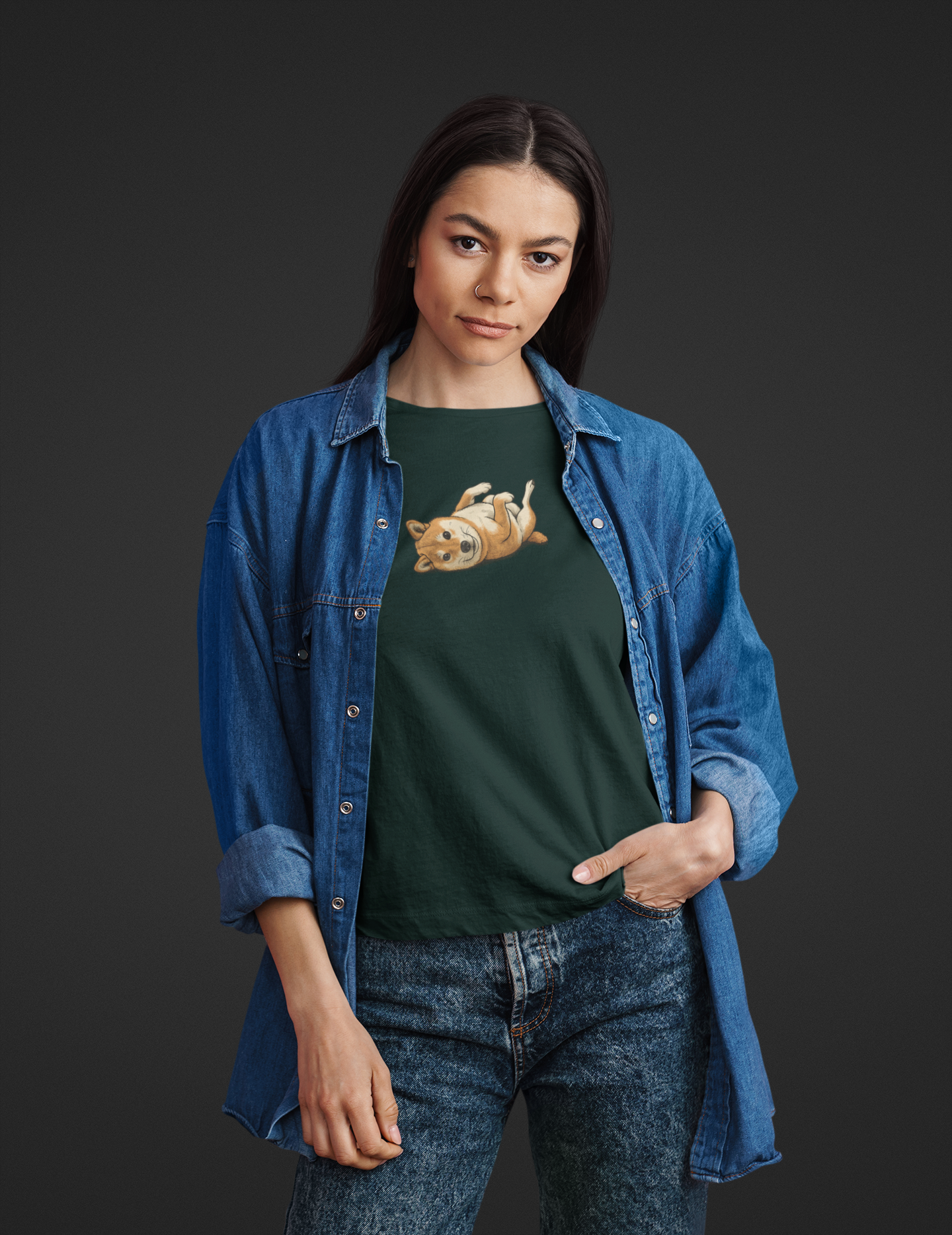 Playful Shiba Inu T-Shirt | Cute Dog Lover Gift | Funny Kawaii Pet Owner Apparel | Unisex Shiba Inu Mom/Dad Tee