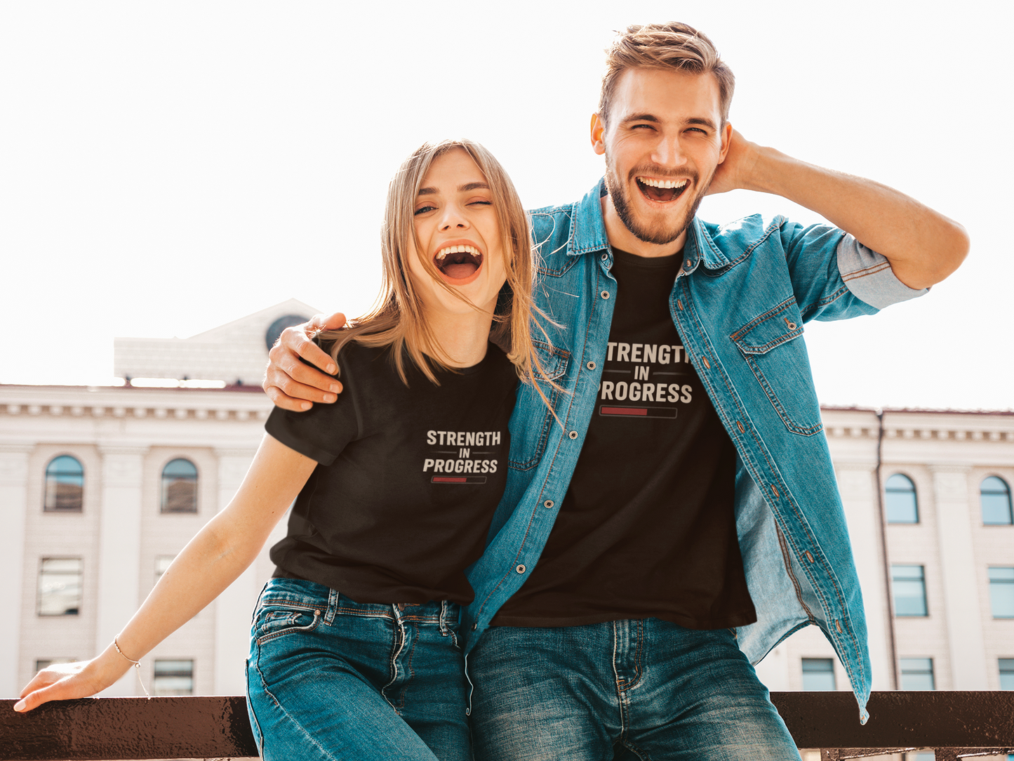 Motivational Unisex T-Shirt: "Strength in Progress" Fitness Shirt