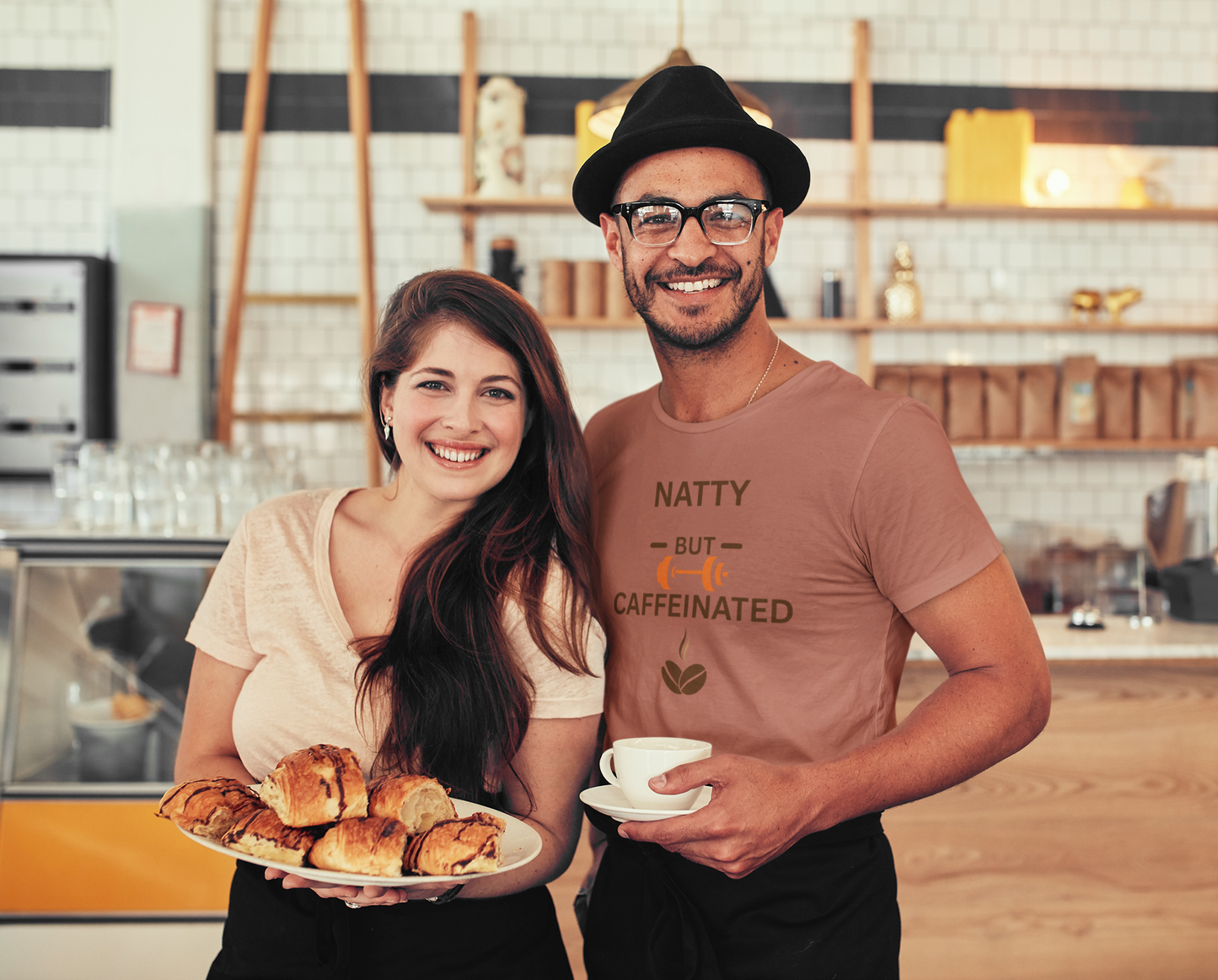 Natty But Caffeinated T-Shirt | Unisex Fitness & Coffee Lover's Tee
