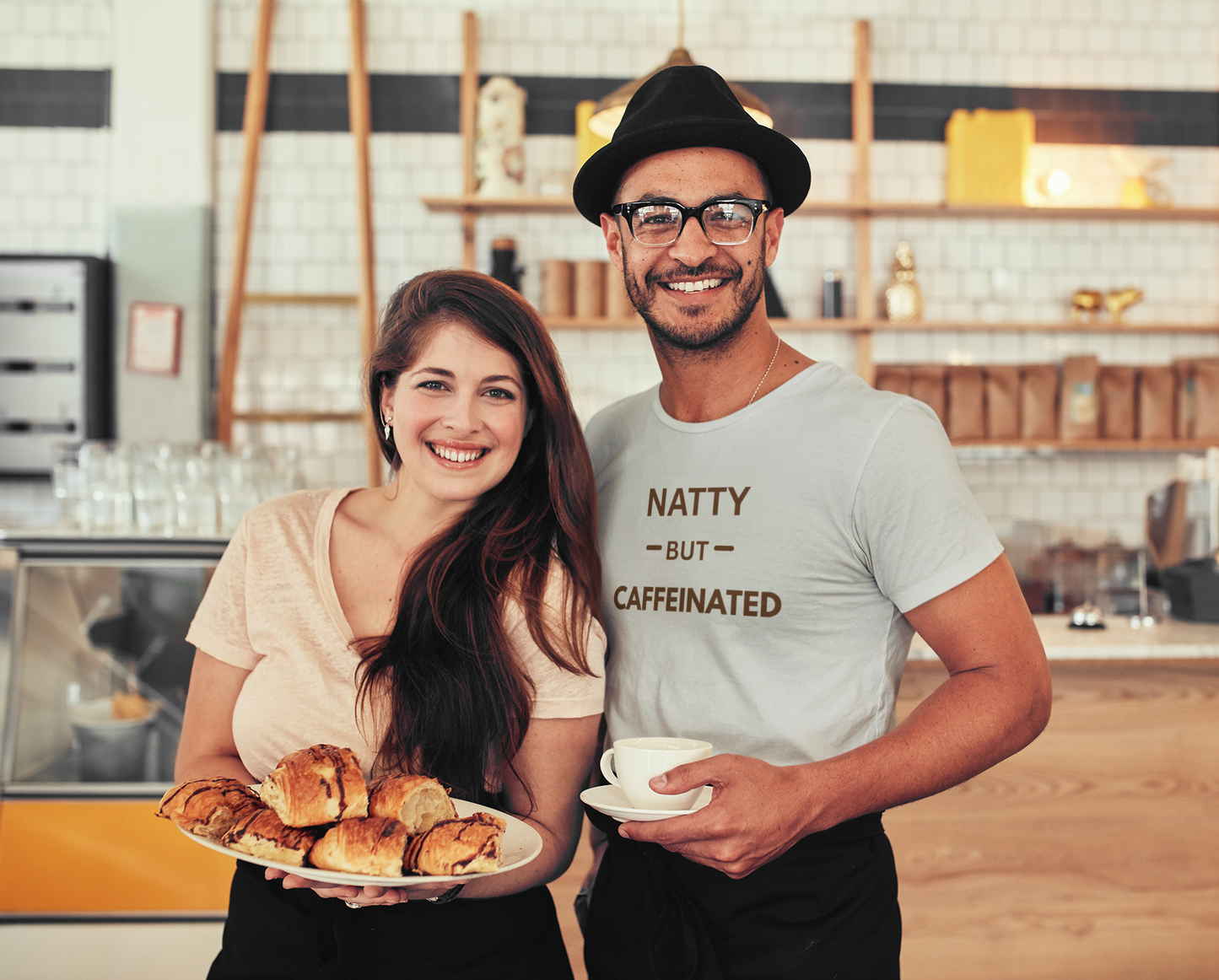 Natty But Caffeinated T-Shirt | Funny Coffee Lover's & Fitness Tee