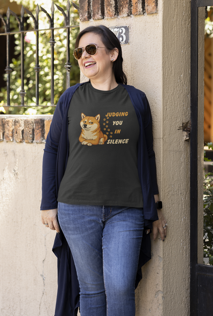 Funny Shiba Inu Judgment T-Shirt | Unisex Dog Lover & Humorous Pet Tee