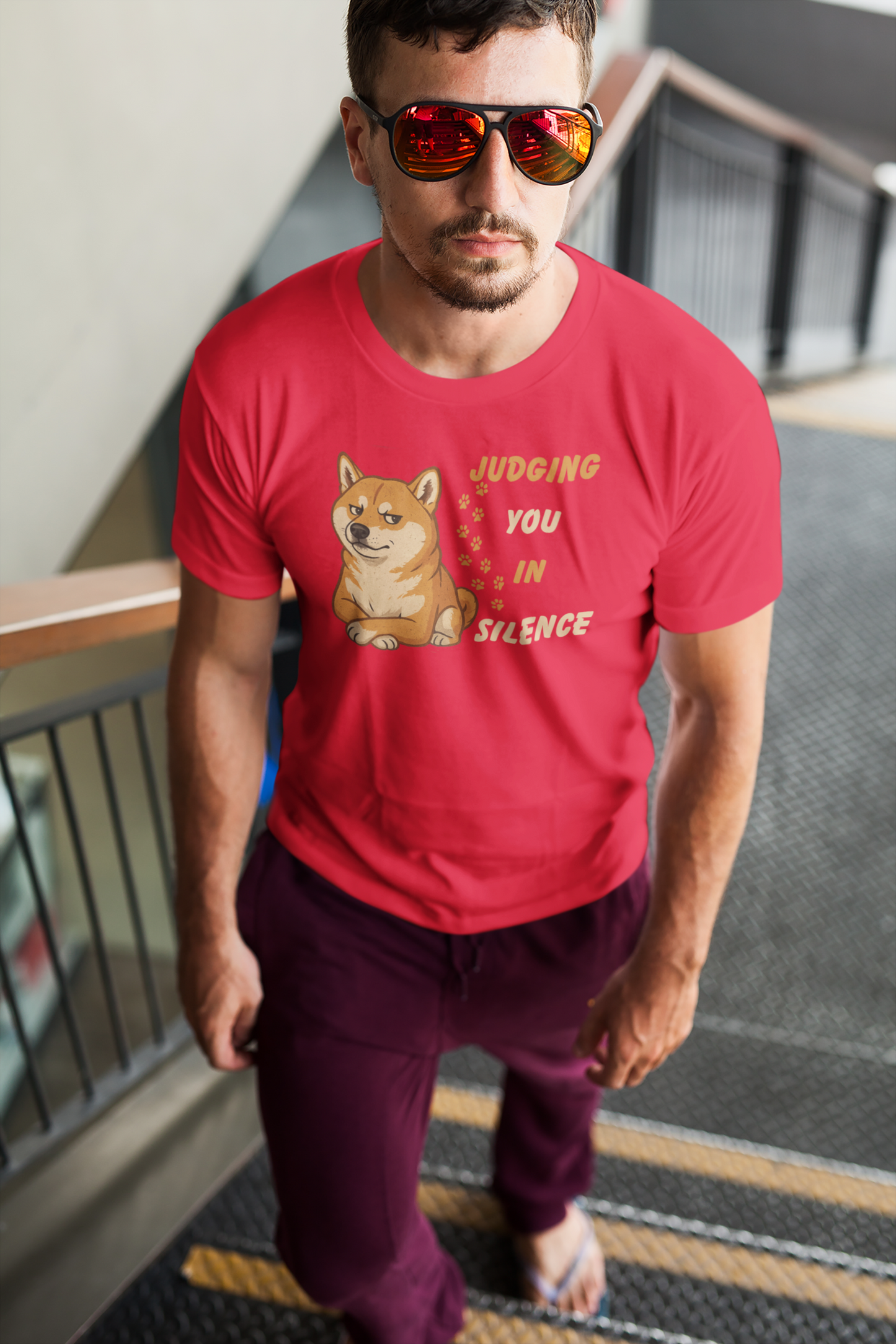 Funny Shiba Inu Judgment T-Shirt - Unisex Jersey Tee for Pet Lovers