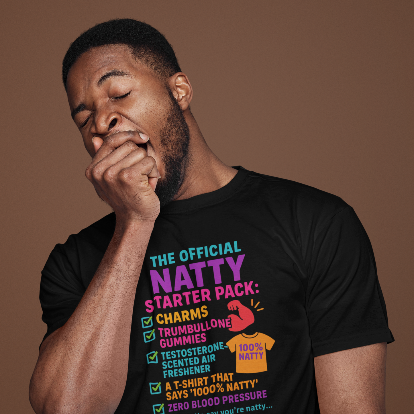 Official Natty Starter Pack Unisex Tee - 100% Natty Design for Fitness Enthusiasts