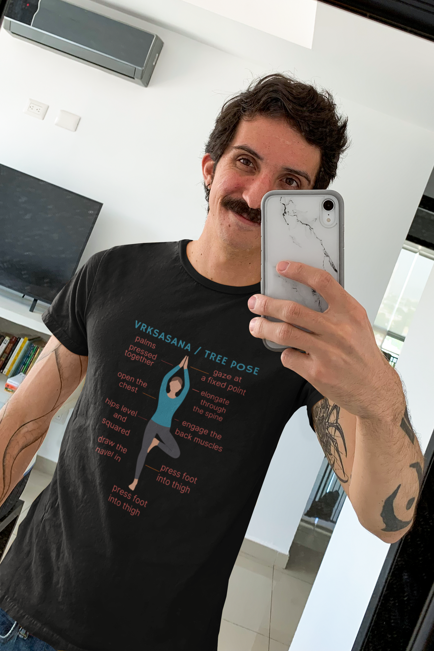 Tree Pose Yoga Shirt | Vrkshasana Meditation Tee | Ultra-Soft Unisex Eco Cotton Top