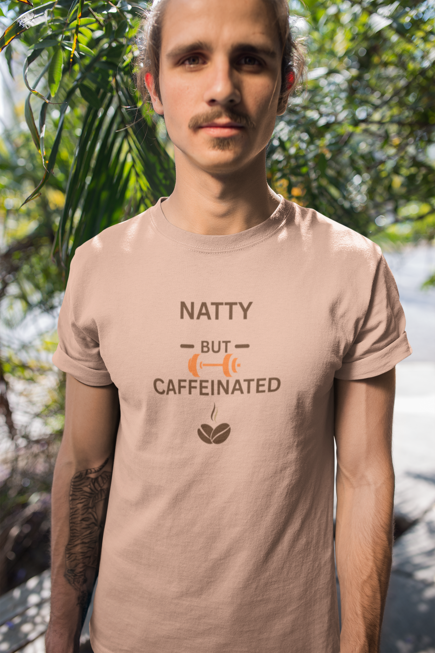 Natty But Caffeinated T-Shirt | Unisex Fitness & Coffee Lover's Tee