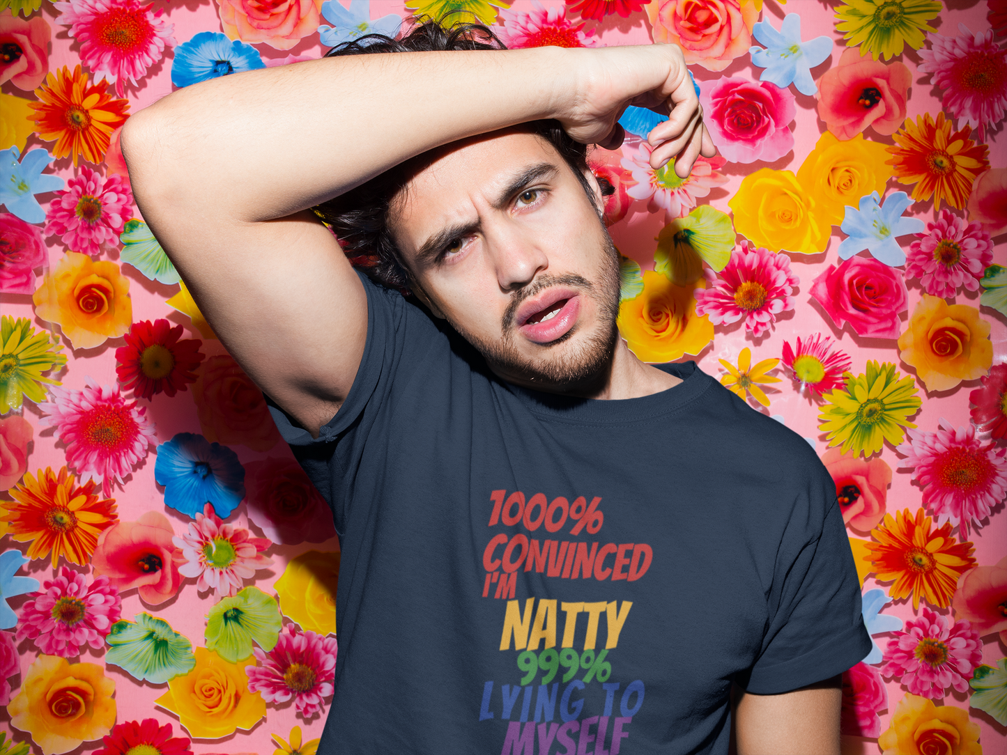 Funny Pride T-Shirt | "1000% Convinced I'm Natty" LGBTQ+ Gym Tee