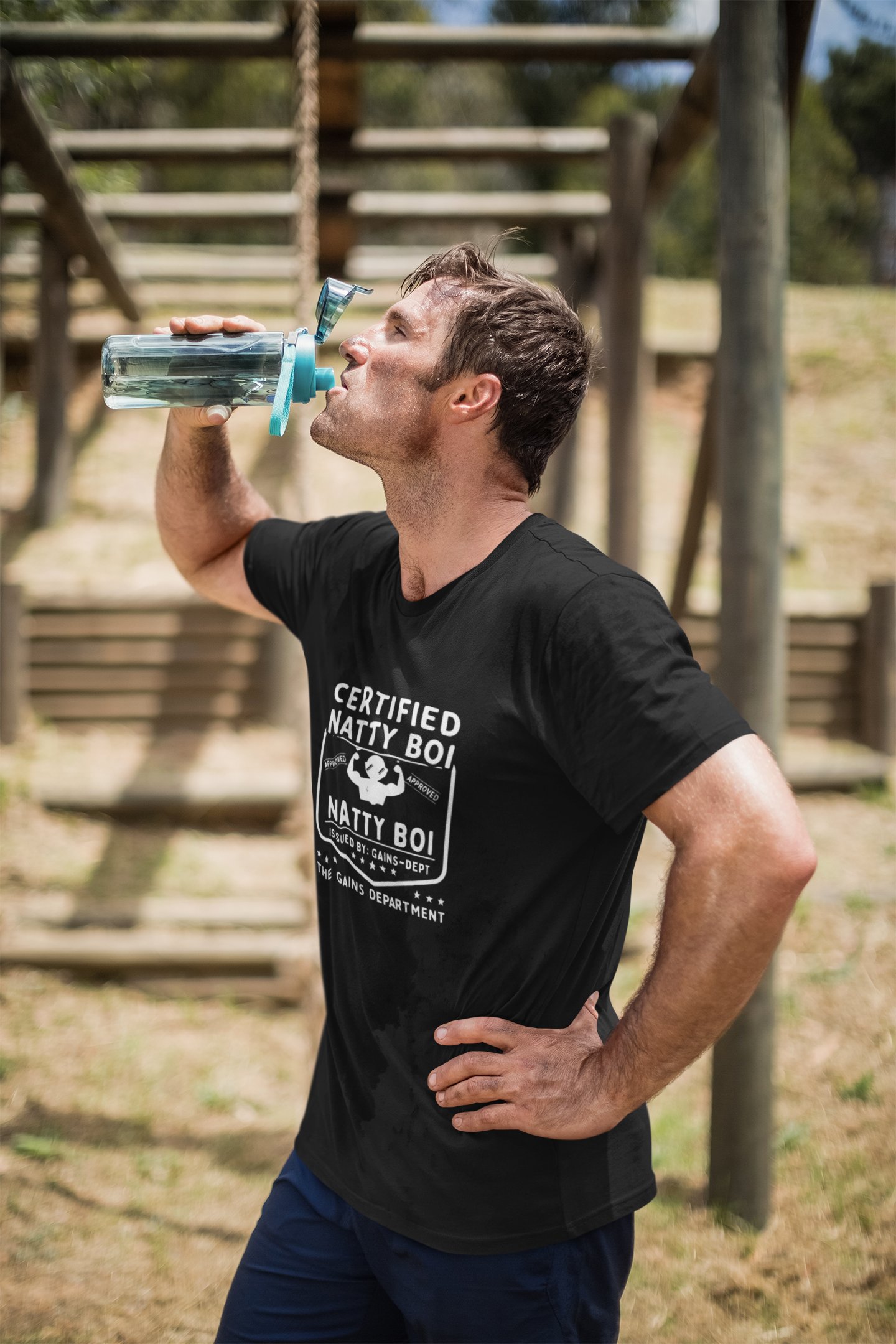 Certified Natty Boi Funny T-Shirt | Unisex Fitness & Gym Gift