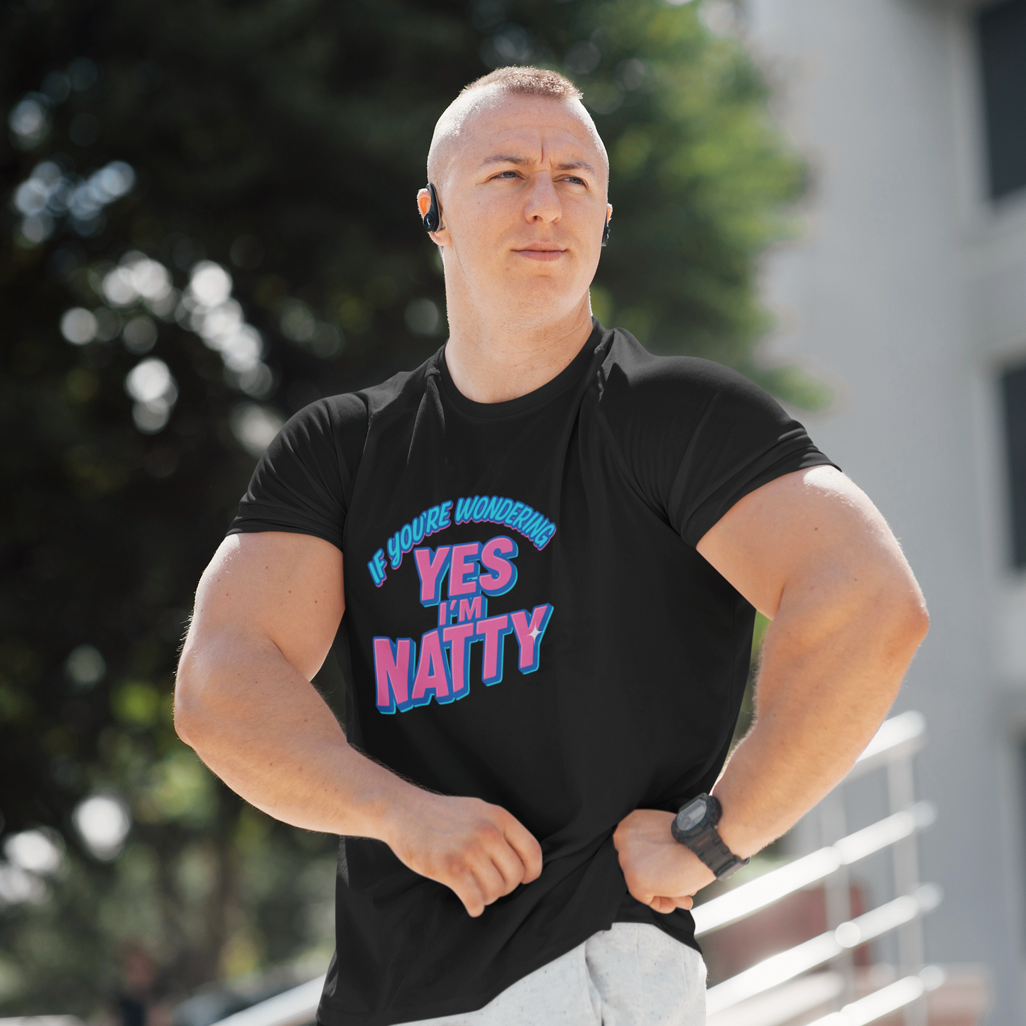 Funny "Yes I'm Natty" Unisex T-Shirt | Certified Fitness & Gym Gift