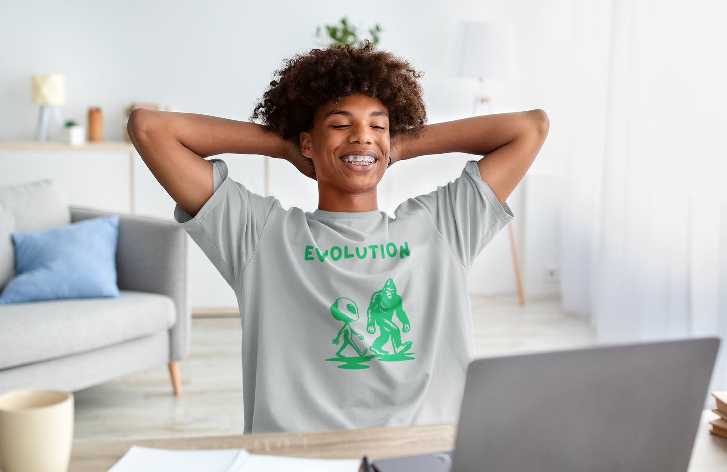 Funny Alien Evolution T-Shirt | Conspiracy Theory Graphic Tee, Unisex Sci-Fi Lover Gift