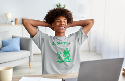 Funny Alien Evolution T-Shirt | Conspiracy Theory Graphic Tee, Unisex Sci-Fi Lover Gift