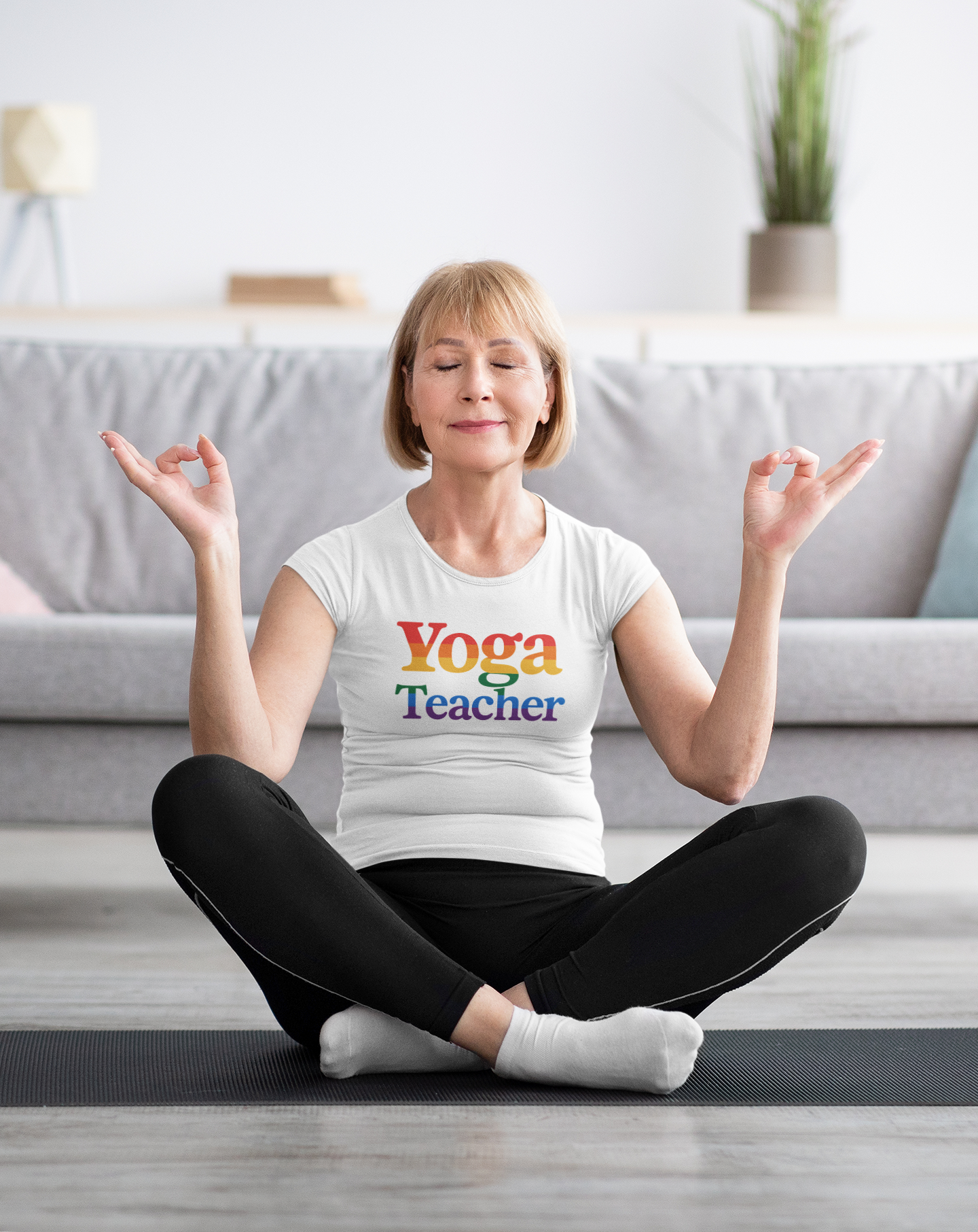 Yoga Teacher Vibes" Pride T-Shirt | Women's Yogi Gift & LGBTQ+ Apparel
