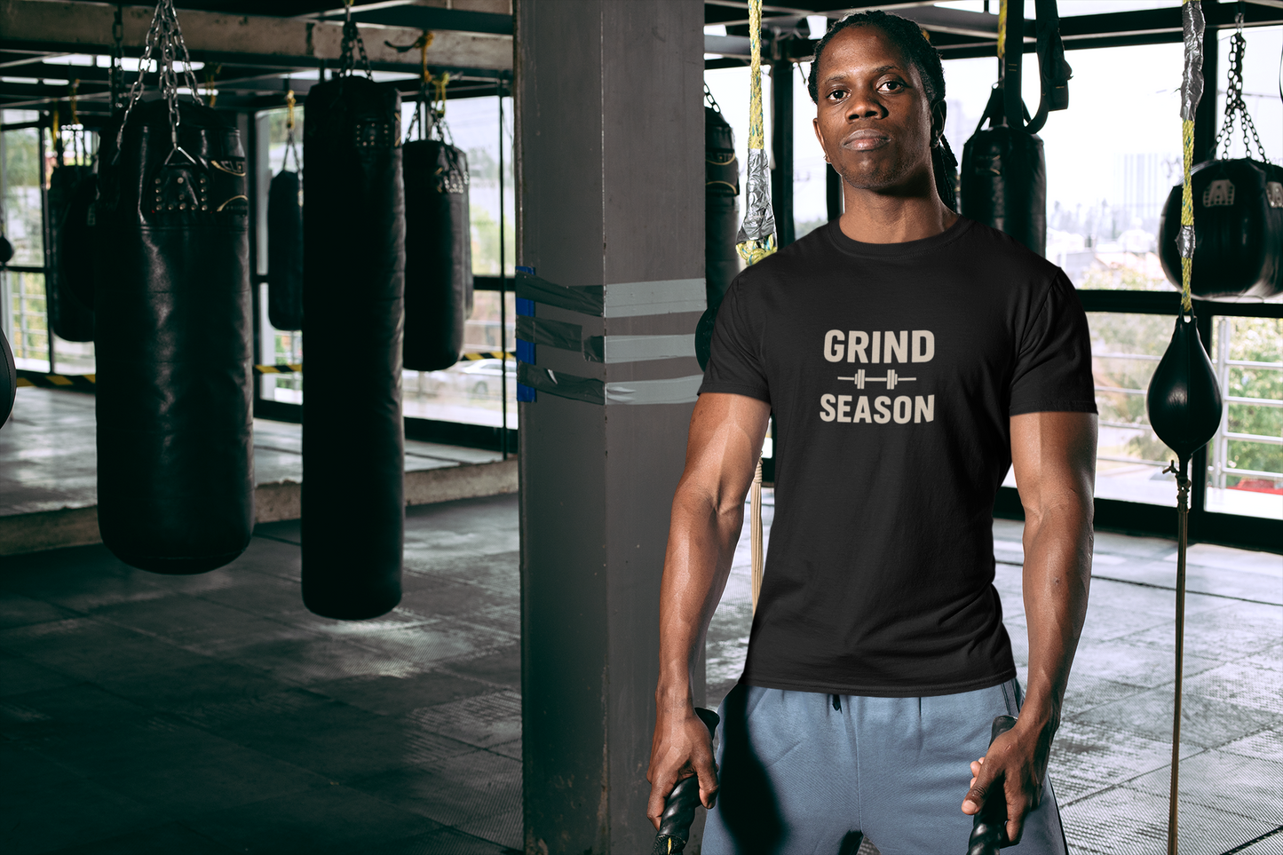 Grind Season T-Shirt | Motivational Gym Shirt | Unisex Hard Work Fitness Apparel | Hustle Culture Workout Tee | Gift for Him/Her
