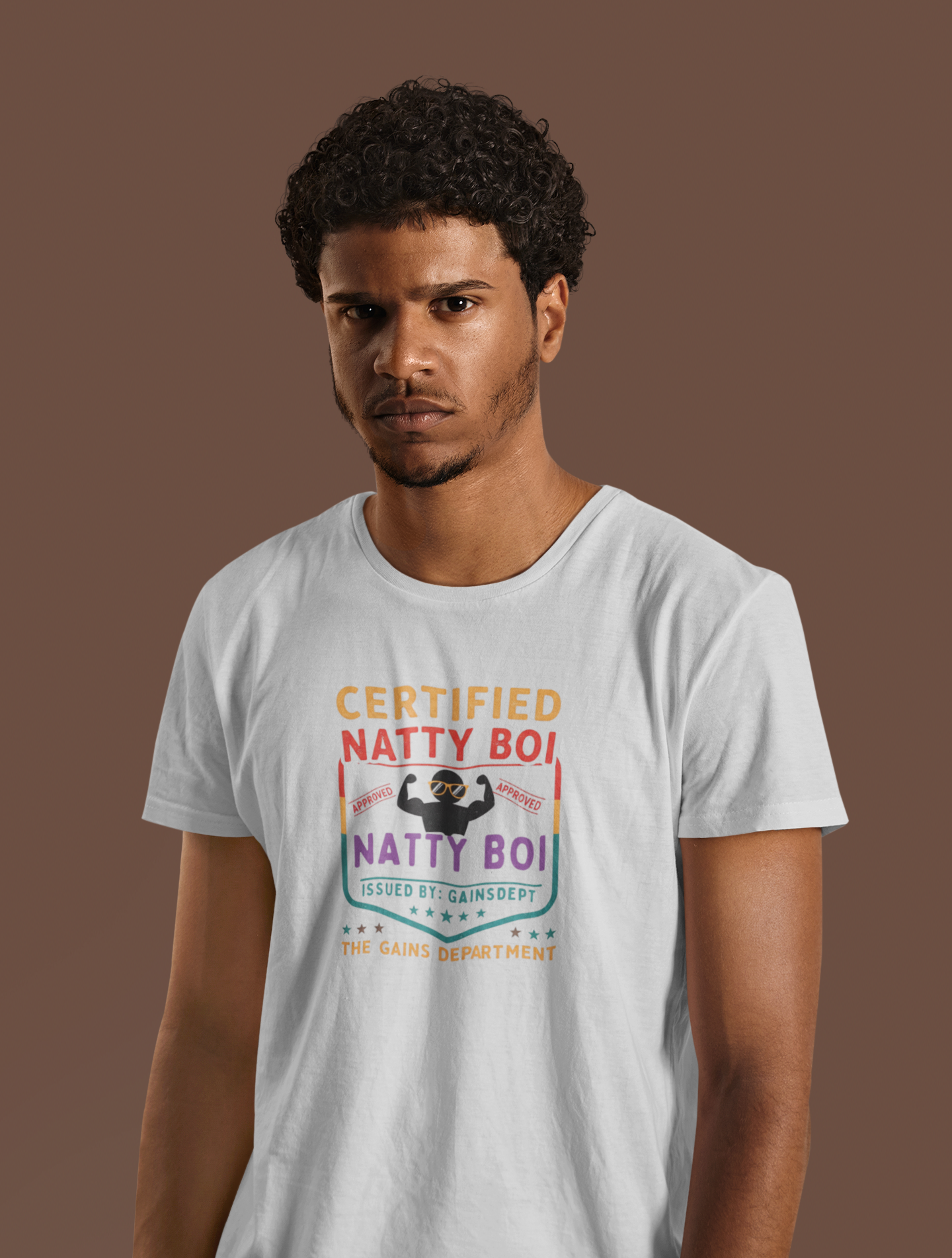Certified Natty Boi Funny T-Shirt | Unisex Fitness & Gym Gift