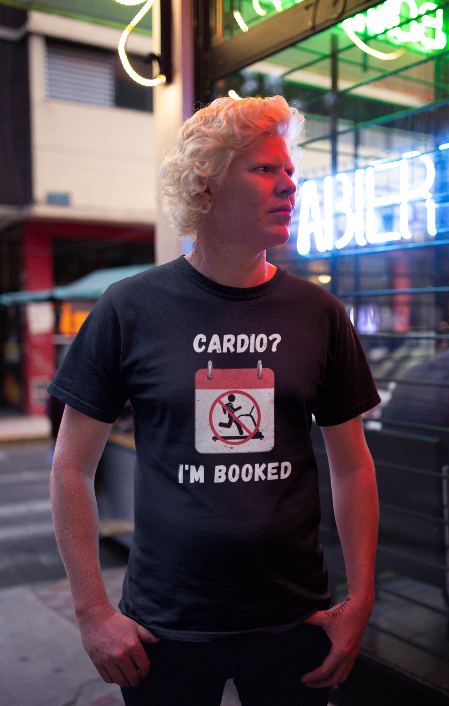 Unisex Jersey Short Sleeve Tee - Cardio I'm booked. Design