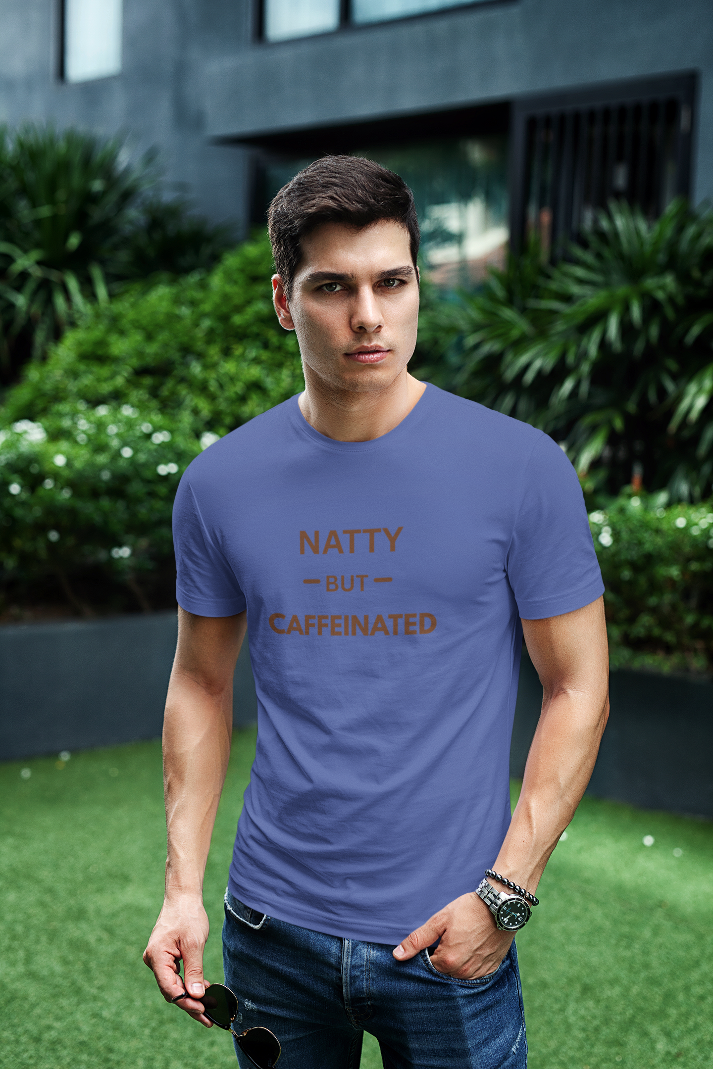 Natty But Caffeinated T-Shirt | Funny Coffee Lover's & Fitness Tee