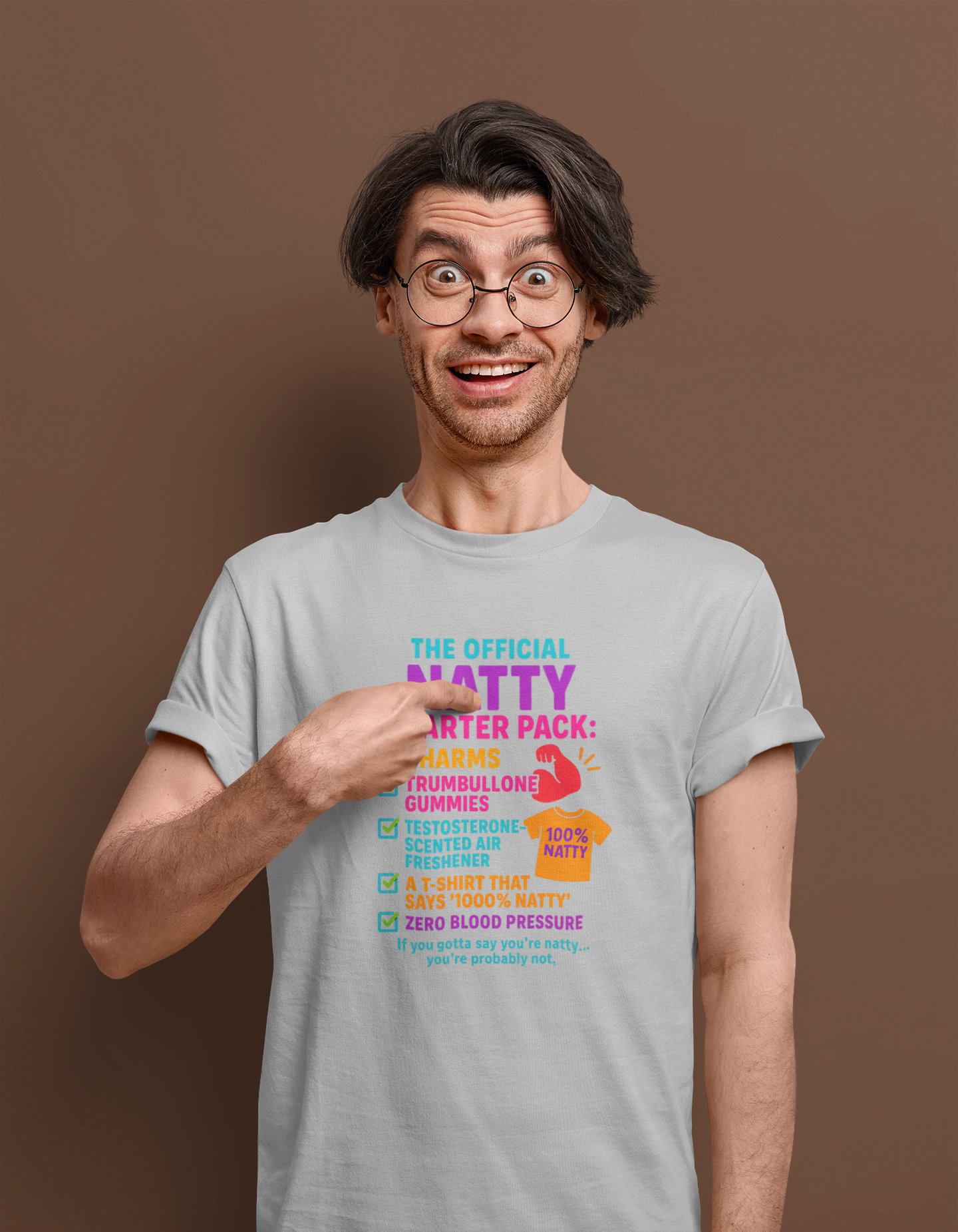 Official Natty Starter Pack Unisex Tee - 100% Natty Design for Fitness Enthusiasts