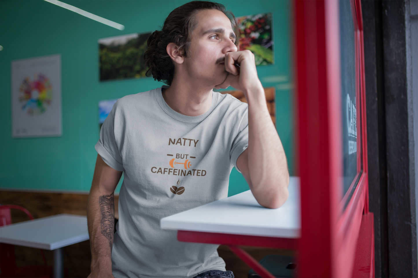 Natty But Caffeinated T-Shirt | Unisex Fitness & Coffee Lover's Tee