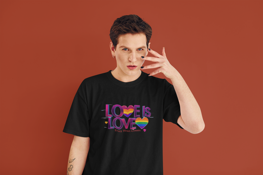 Pride Rainbow Heart T-Shirt | LGBTQ+ Apparel & Love Is Love Tee