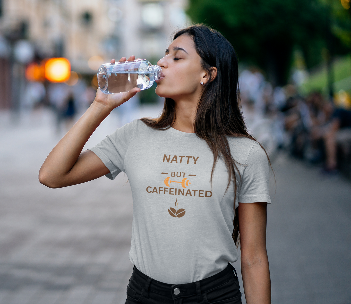 Natty But Caffeinated T-Shirt | Unisex Fitness & Coffee Lover's Tee