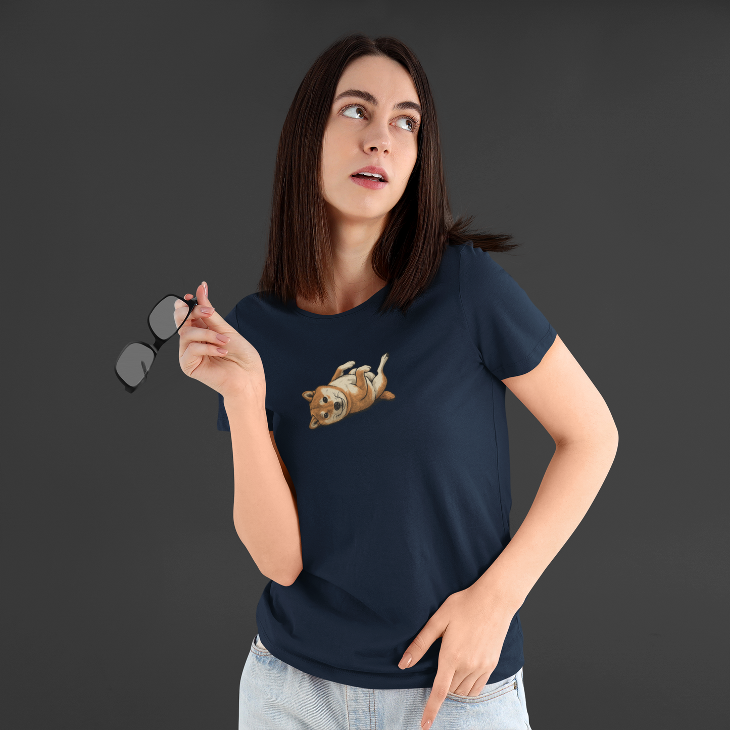 Playful Shiba Inu T-Shirt | Cute Dog Lover Gift | Funny Kawaii Pet Owner Apparel | Unisex Shiba Inu Mom/Dad Tee