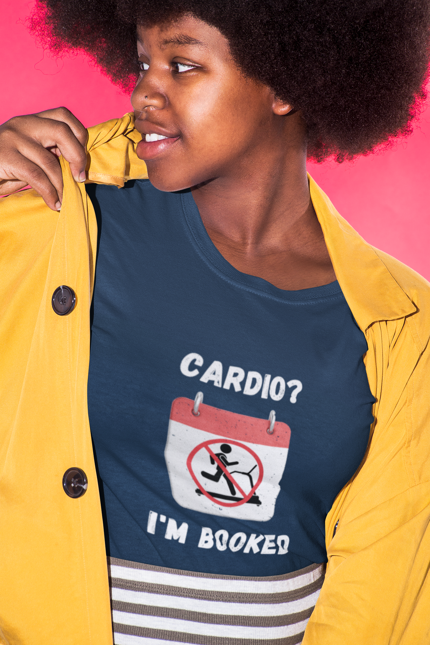 Funny Weightlifting T-Shirt: "Cardio? I'm Booked" Gym Humor Unisex Fitness Gift