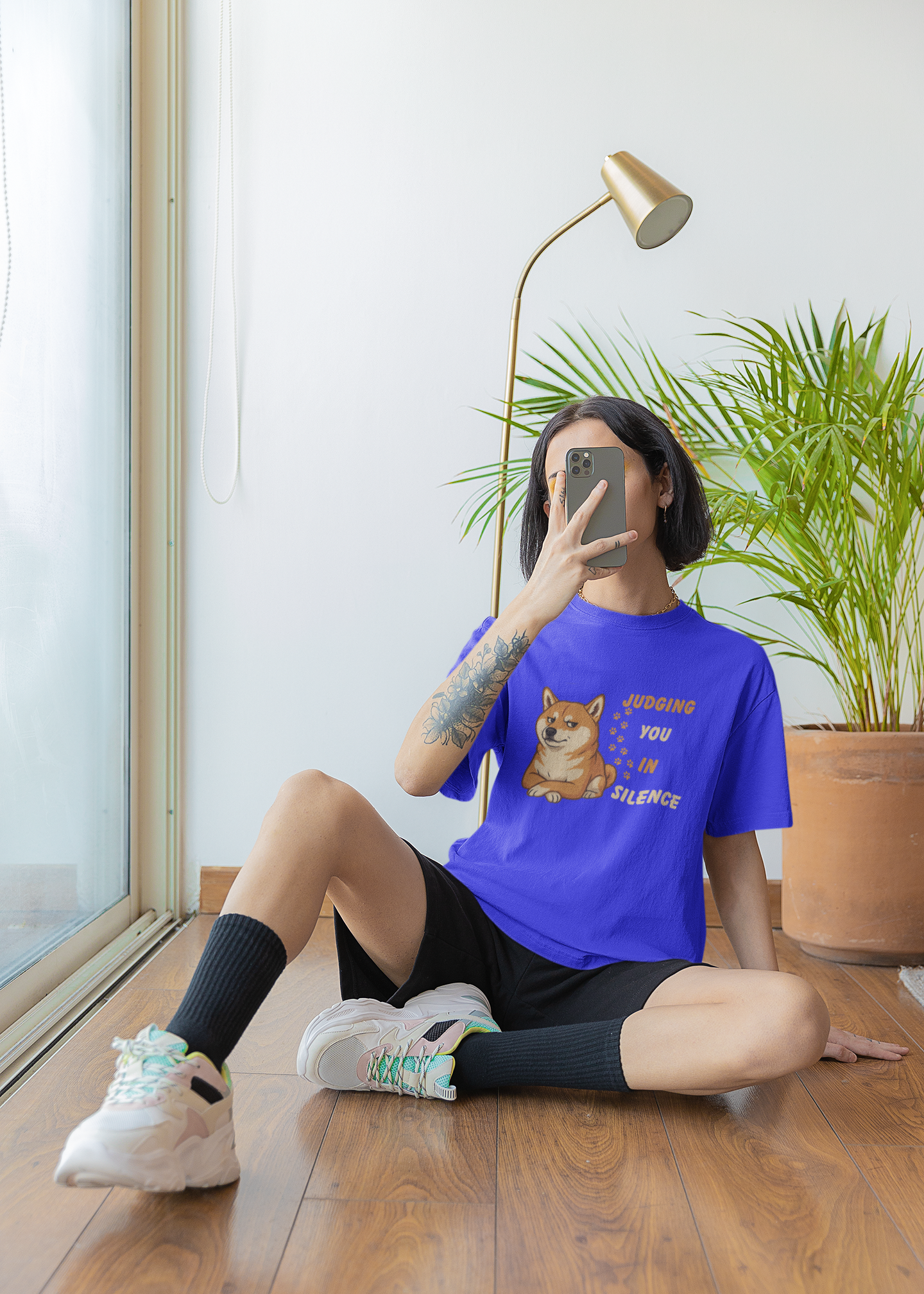 Funny Shiba Inu Judgment T-Shirt - Unisex Jersey Tee for Pet Lovers
