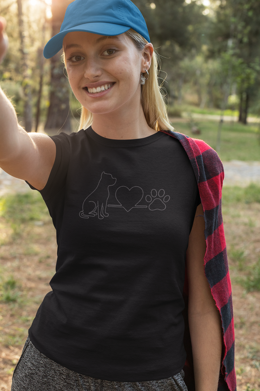 Pit Bull Dog Lover Boyfriend Tee | Women's Graphic Animal Shirt & Pet Parent Gift