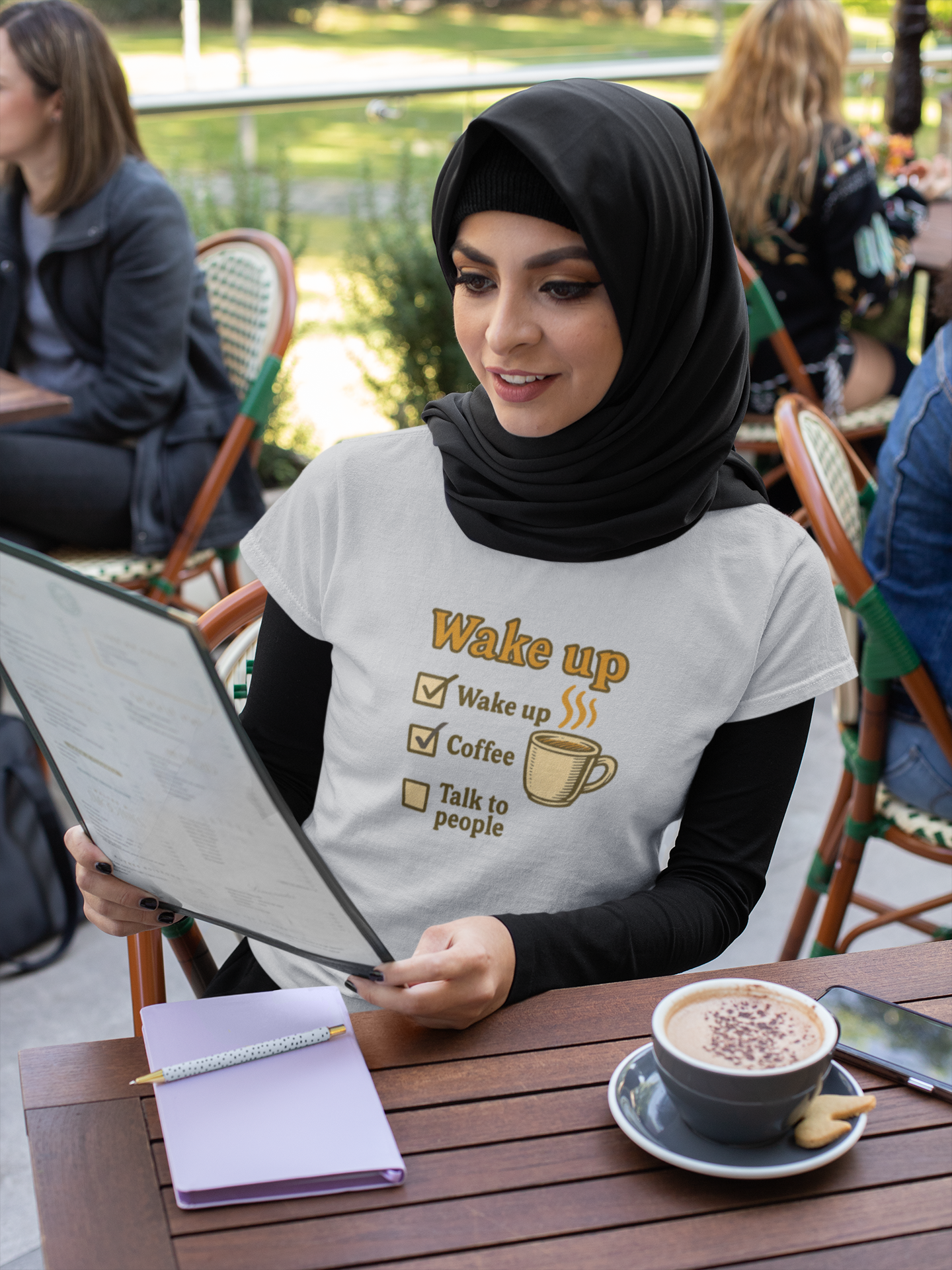 Wake Up Coffee T-Shirt | Morning Motivation Tee, Funny Coffee Lover Gift, Self-Care Quote Shirt