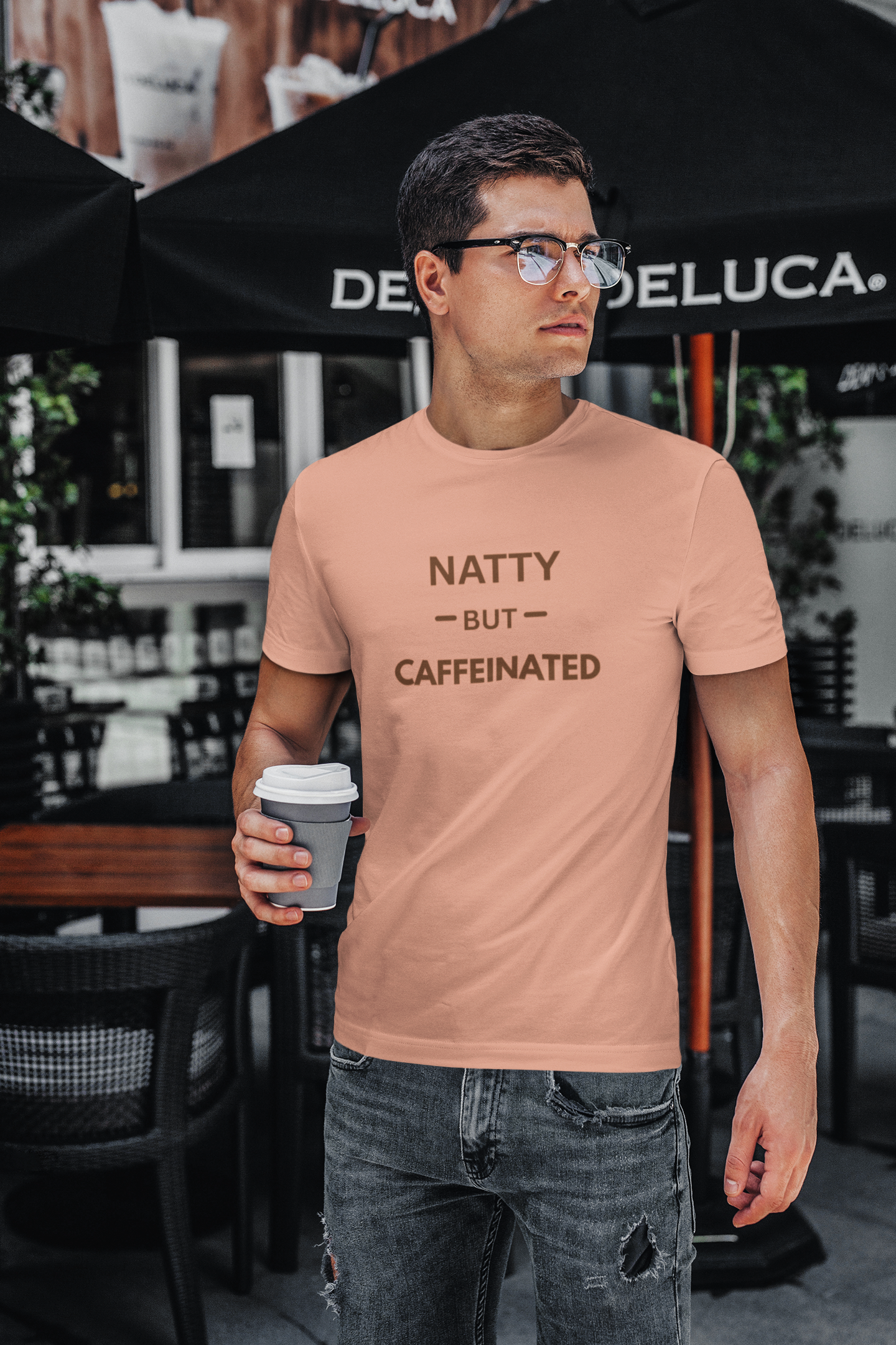 Natty But Caffeinated T-Shirt | Funny Coffee Lover's & Fitness Tee