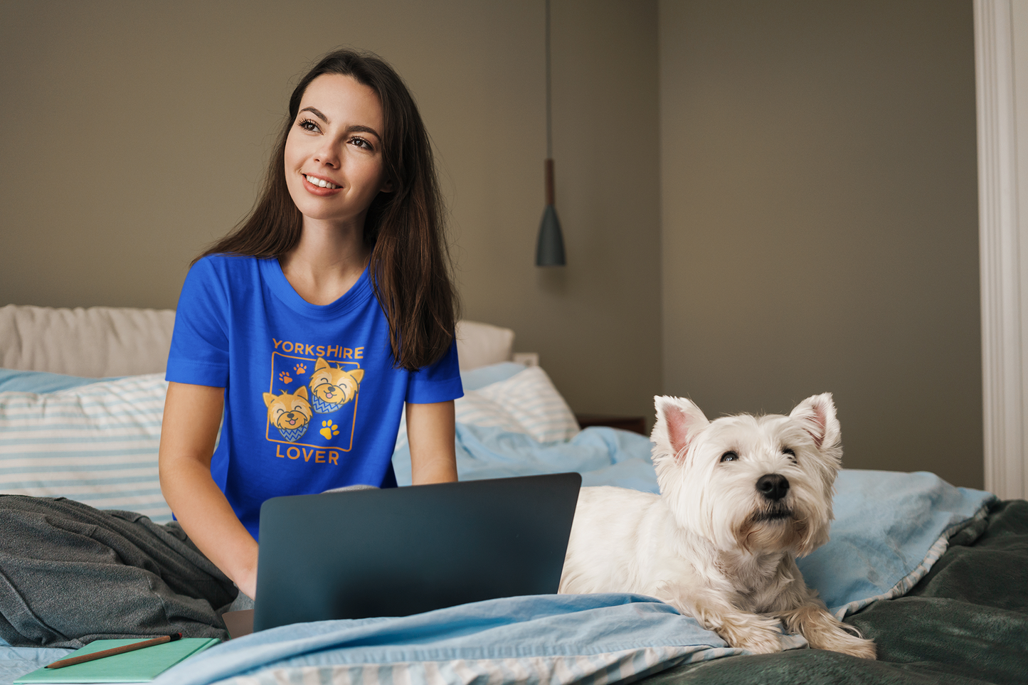 Double Yorkshire Lover T-Shirt | Cute Dog Mom/Dad Gift & Pet Apparel