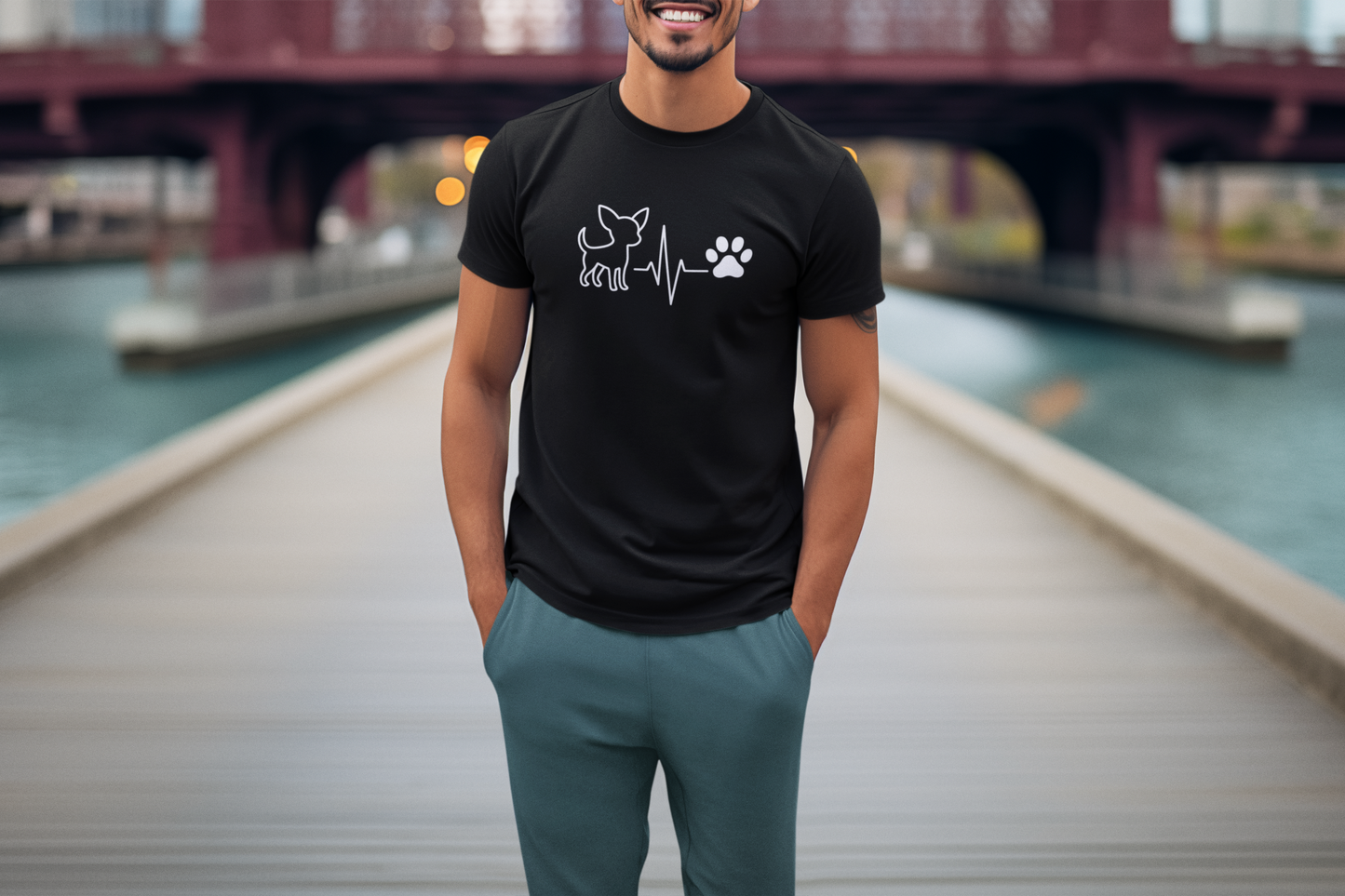 Chihuahua Heartbeat T-Shirt | Funny Dog Lover Gift & Pet Owner Tee