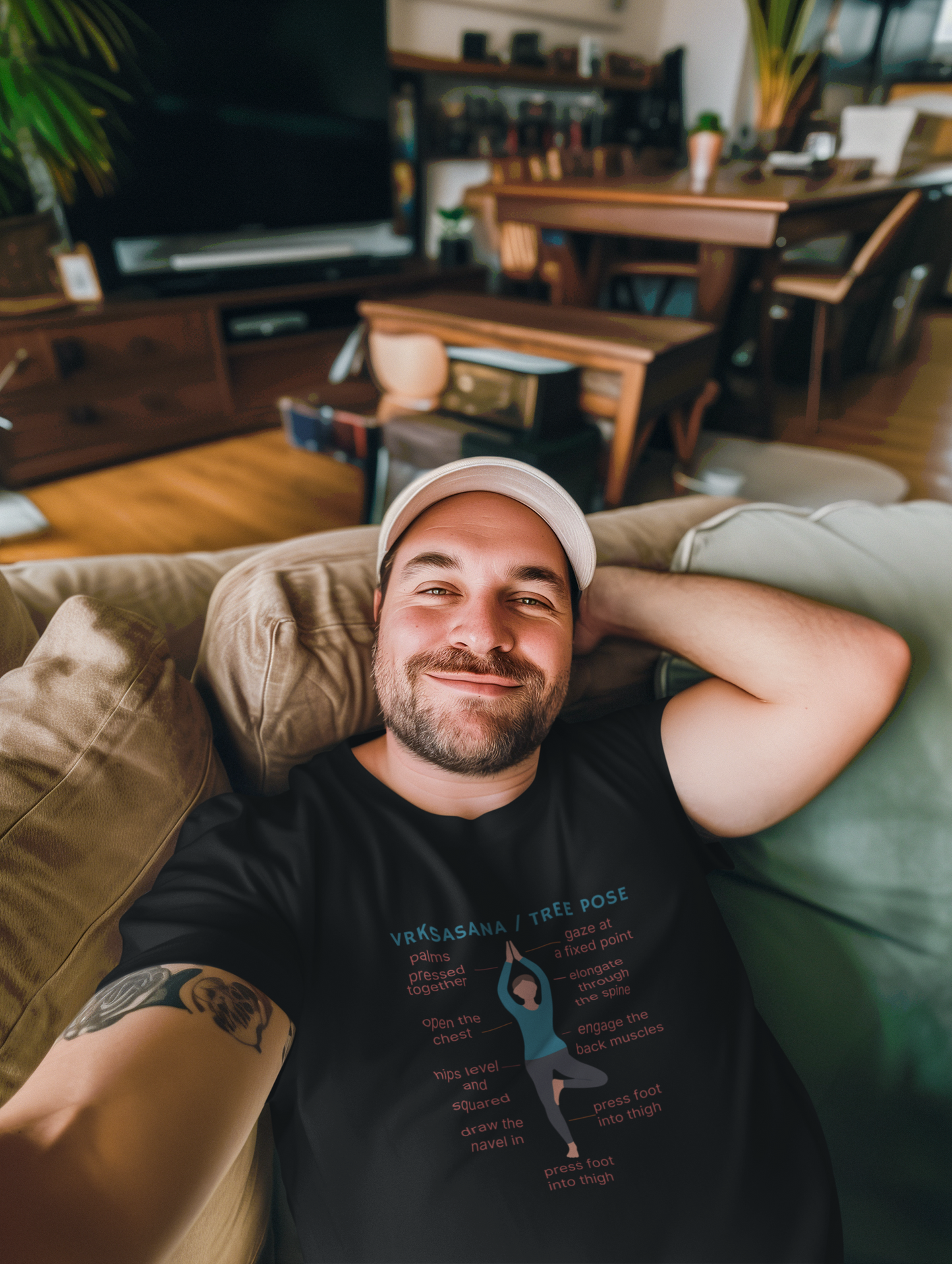 Tree Pose Yoga Shirt | Vrkshasana Meditation Tee | Ultra-Soft Unisex Eco Cotton Top