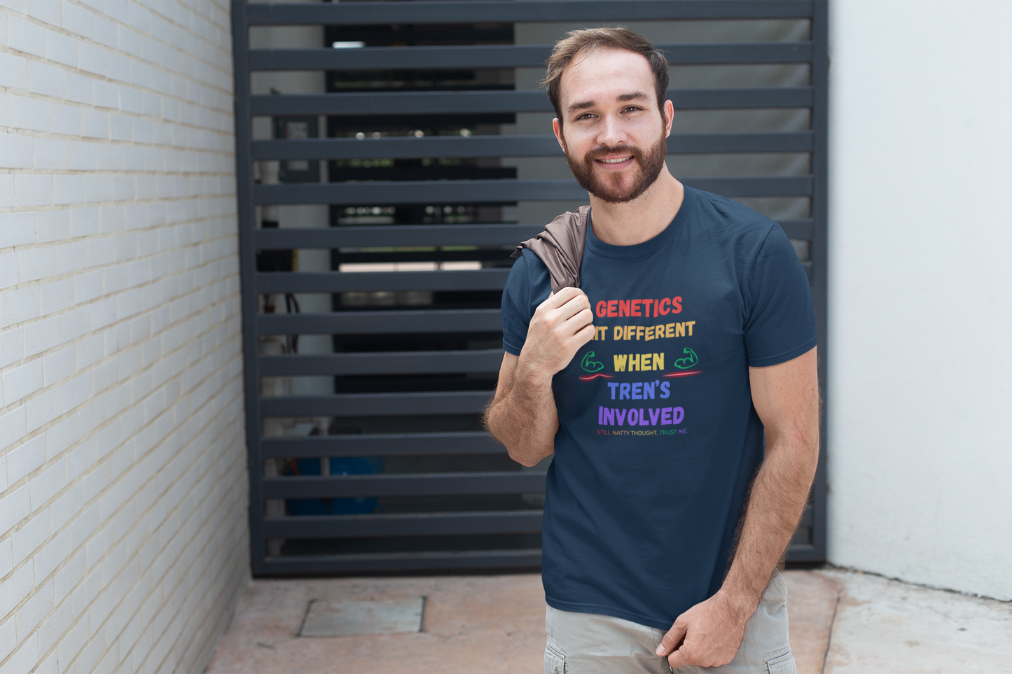 Pride Funny Gym T-Shirt | "Genetics Hit Different When Tren's Involved" Tee