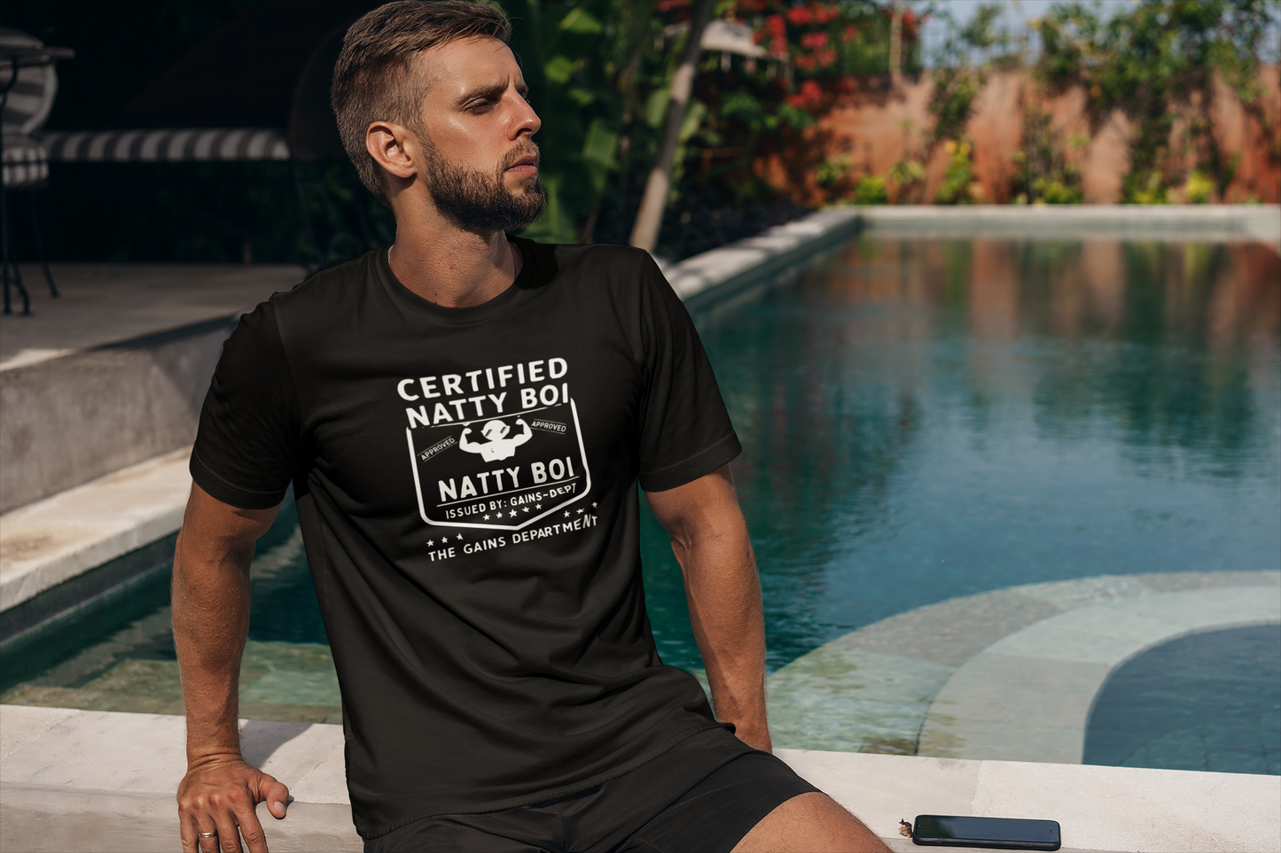 Certified Natty Boi Funny T-Shirt | Unisex Fitness & Gym Gift