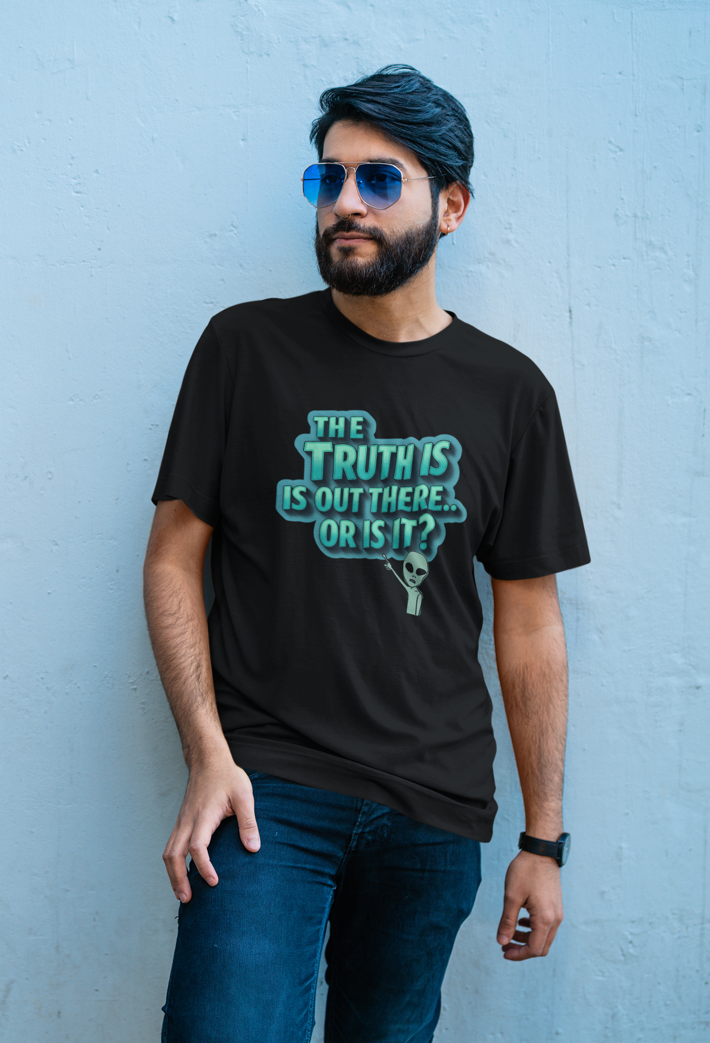 Funny Alien Tee - 'The Truth is Out There' Unisex Jersey Shirt