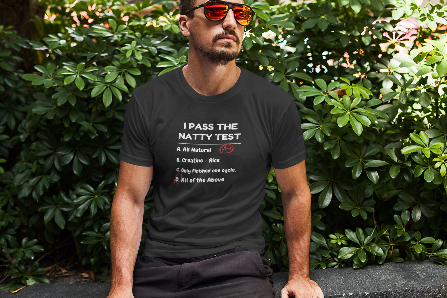 Funny "Natty Test" T-Shirt | Unisex Gym Motivation & Humor Tee