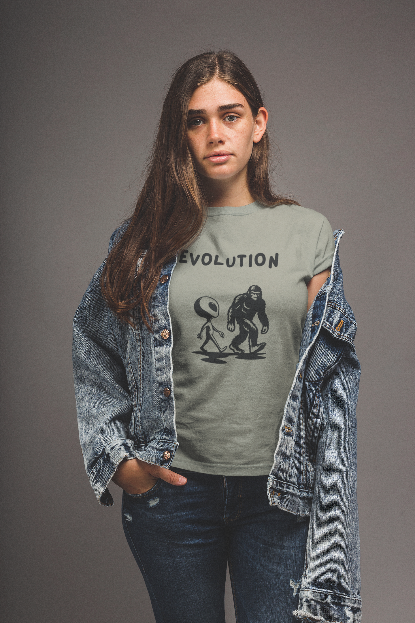 Funny Alien Evolution T-Shirt | Conspiracy Theory Graphic Tee, Unisex Sci-Fi Lover Gift