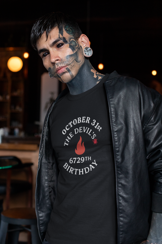 Funny Devil's Birthday Tee: Halloween October 31st Unisex Shirt