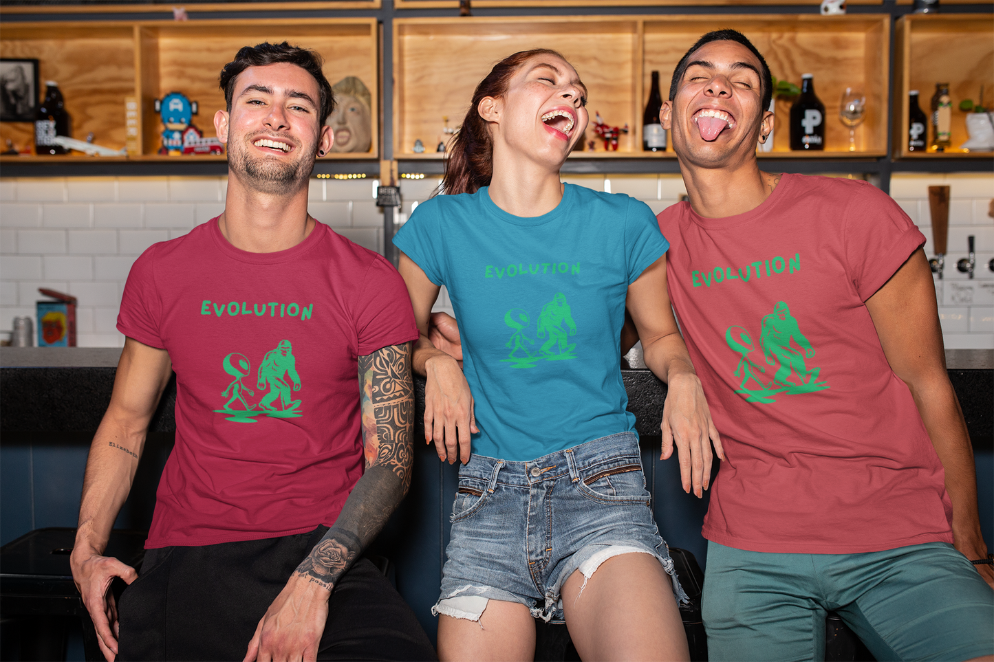 Funny Alien Evolution T-Shirt | Conspiracy Theory Graphic Tee, Unisex Sci-Fi Lover Gift