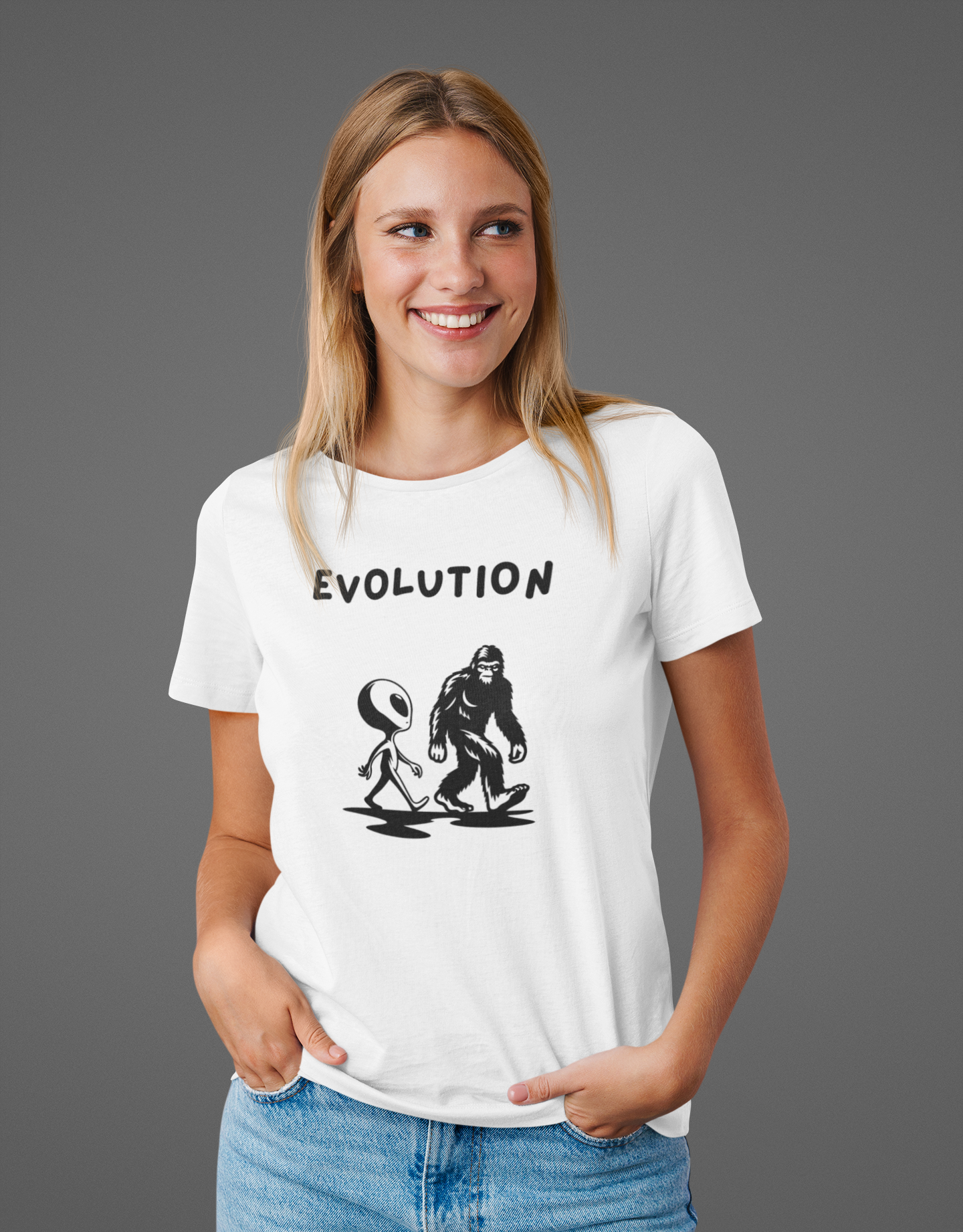 Funny Alien Evolution T-Shirt | Conspiracy Theory Graphic Tee, Unisex Sci-Fi Lover Gift