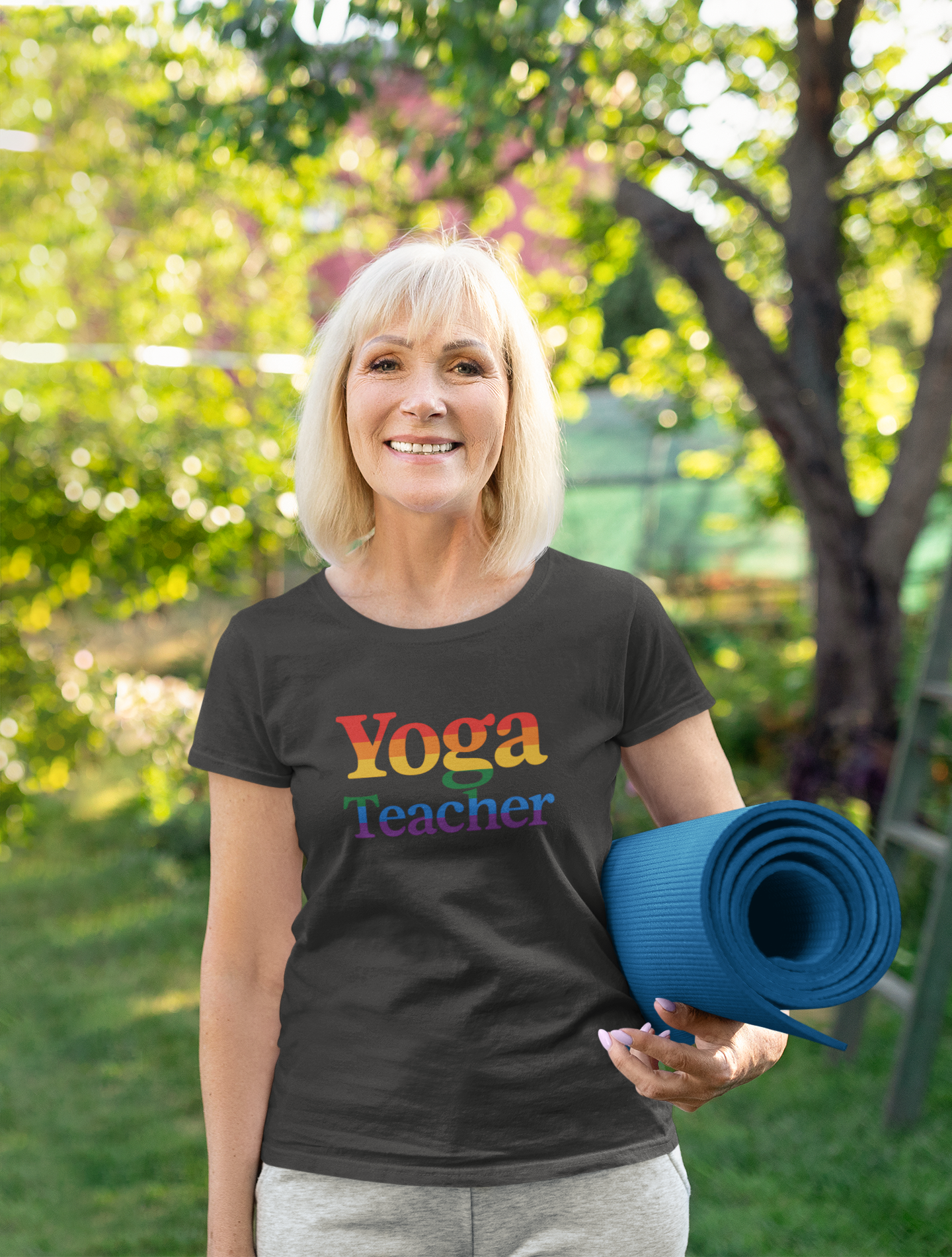 Yoga Teacher Vibes" Pride T-Shirt | Women's Yogi Gift & LGBTQ+ Apparel