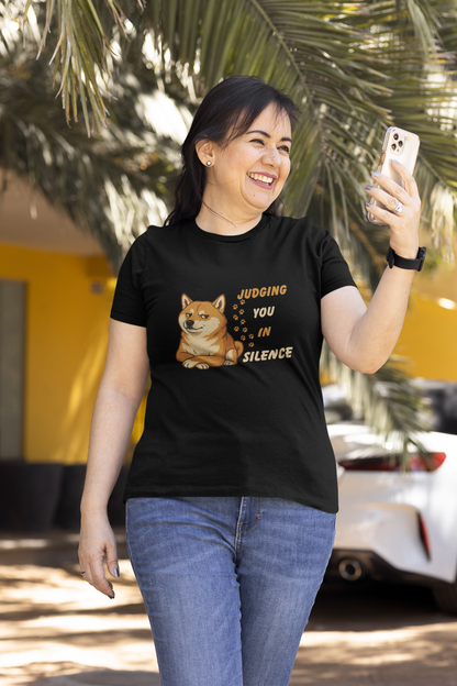 Funny Shiba Inu Judgment T-Shirt | Unisex Dog Lover & Humorous Pet Tee