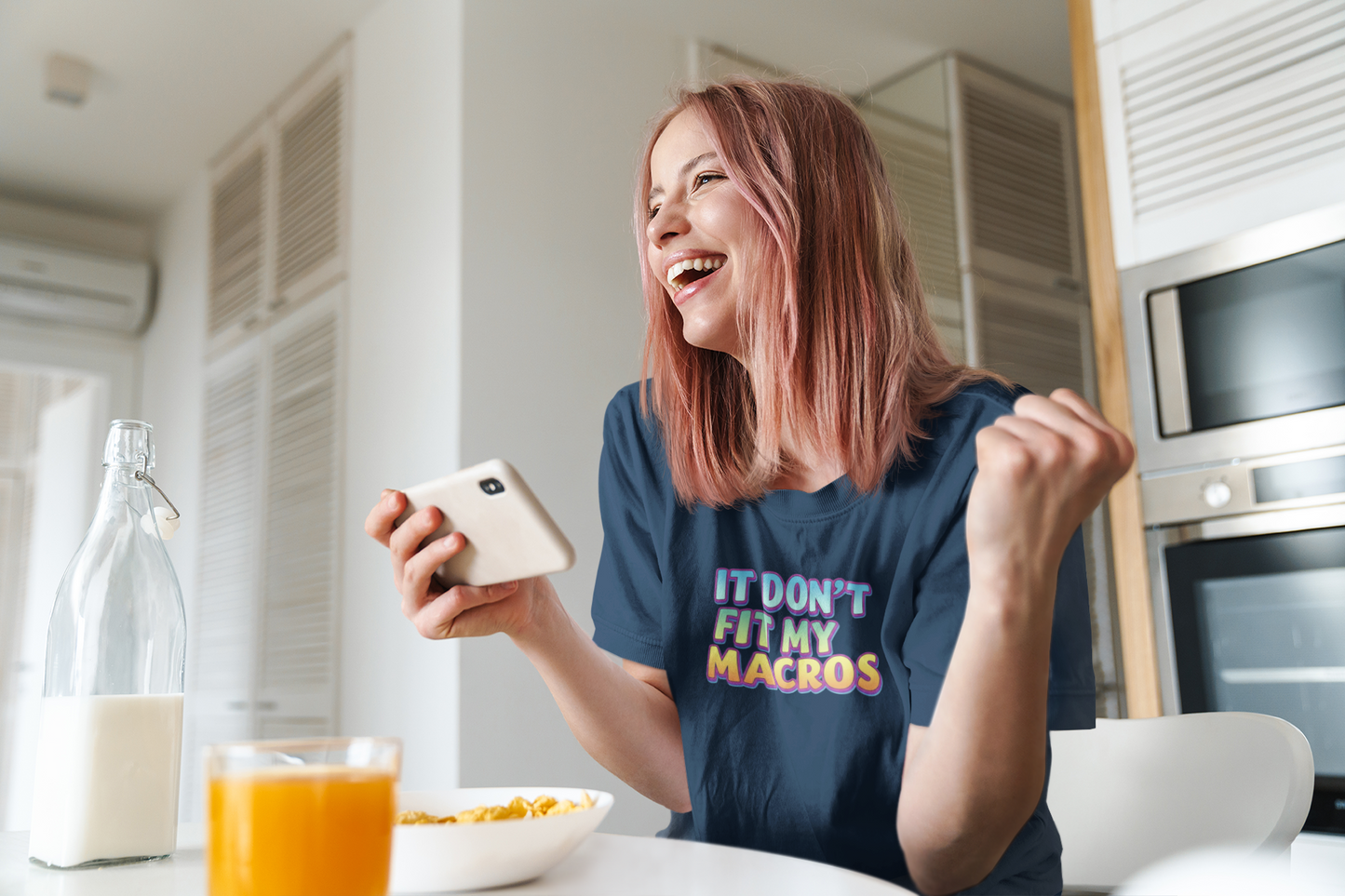 Funny Macro T-Shirt | Lightweight Unisex Tee for Fitness & Food Lovers