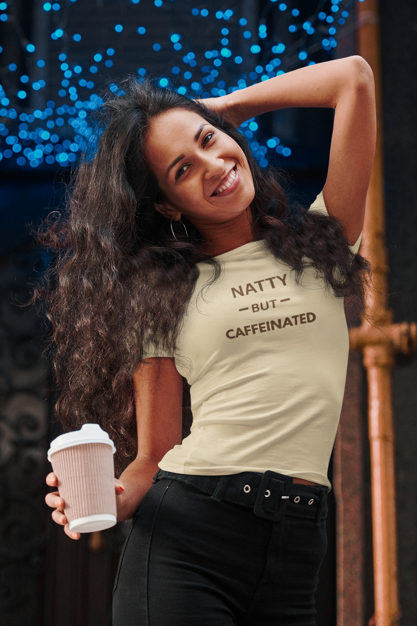 Natty But Caffeinated T-Shirt | Funny Coffee Lover's & Fitness Tee