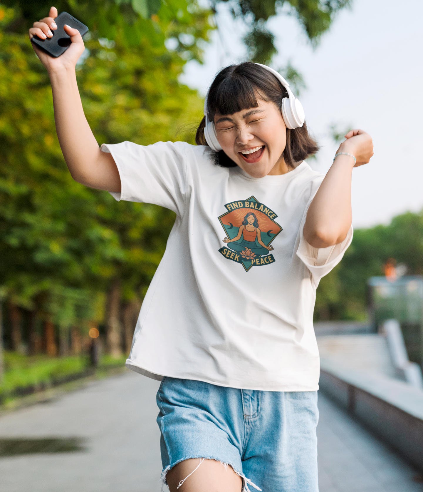 Find Balance, Seek Peace Meditation T-Shirt | Unisex Yoga & Mindfulness Tee