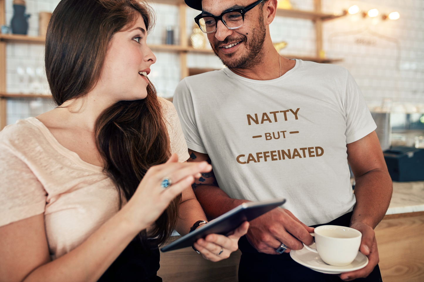 Natty But Caffeinated T-Shirt | Funny Coffee Lover's & Fitness Tee