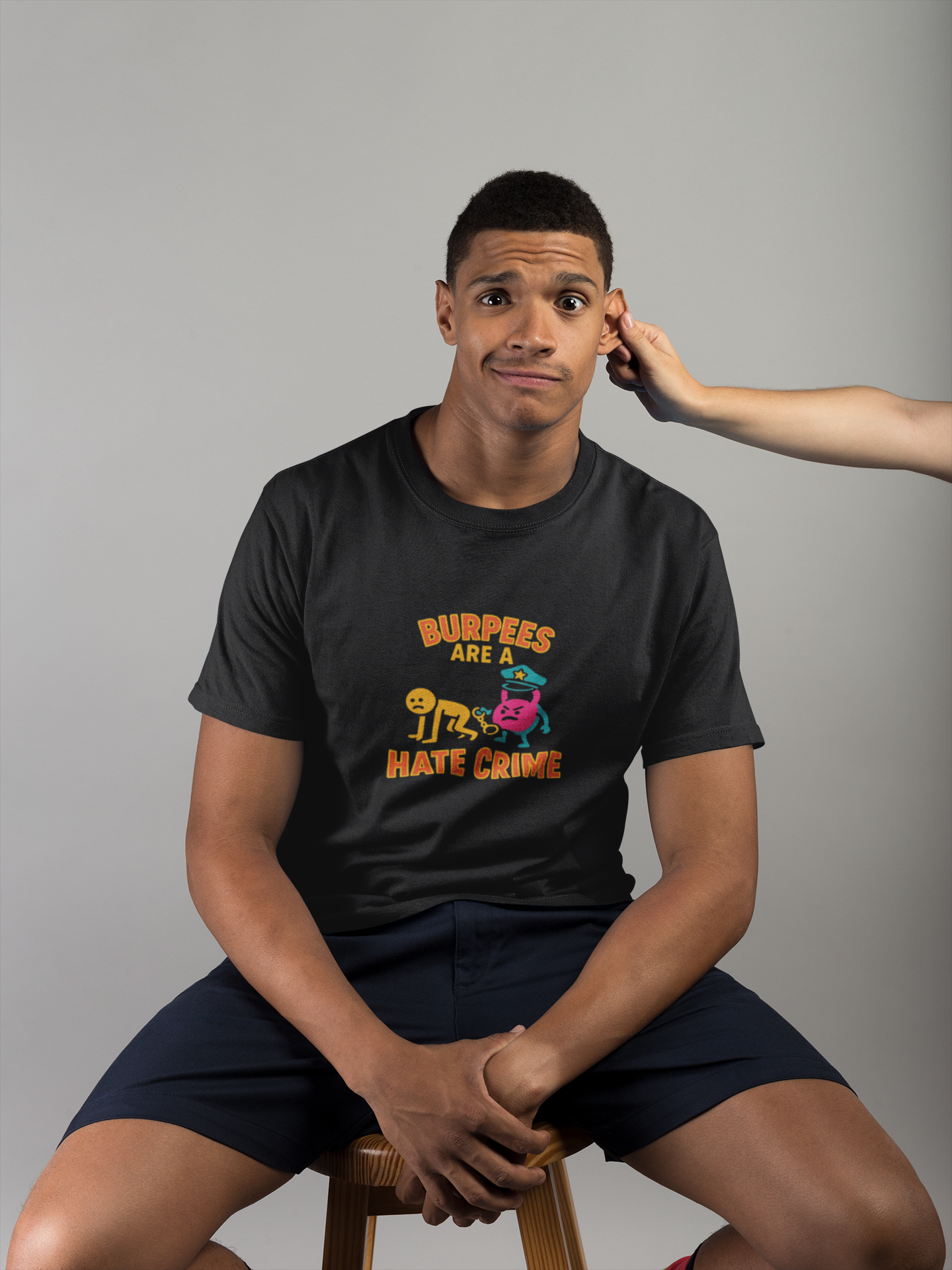 Quirky Fitness T-Shirt: "Burpees Are A Hate Crime" Funny Workout Shirt